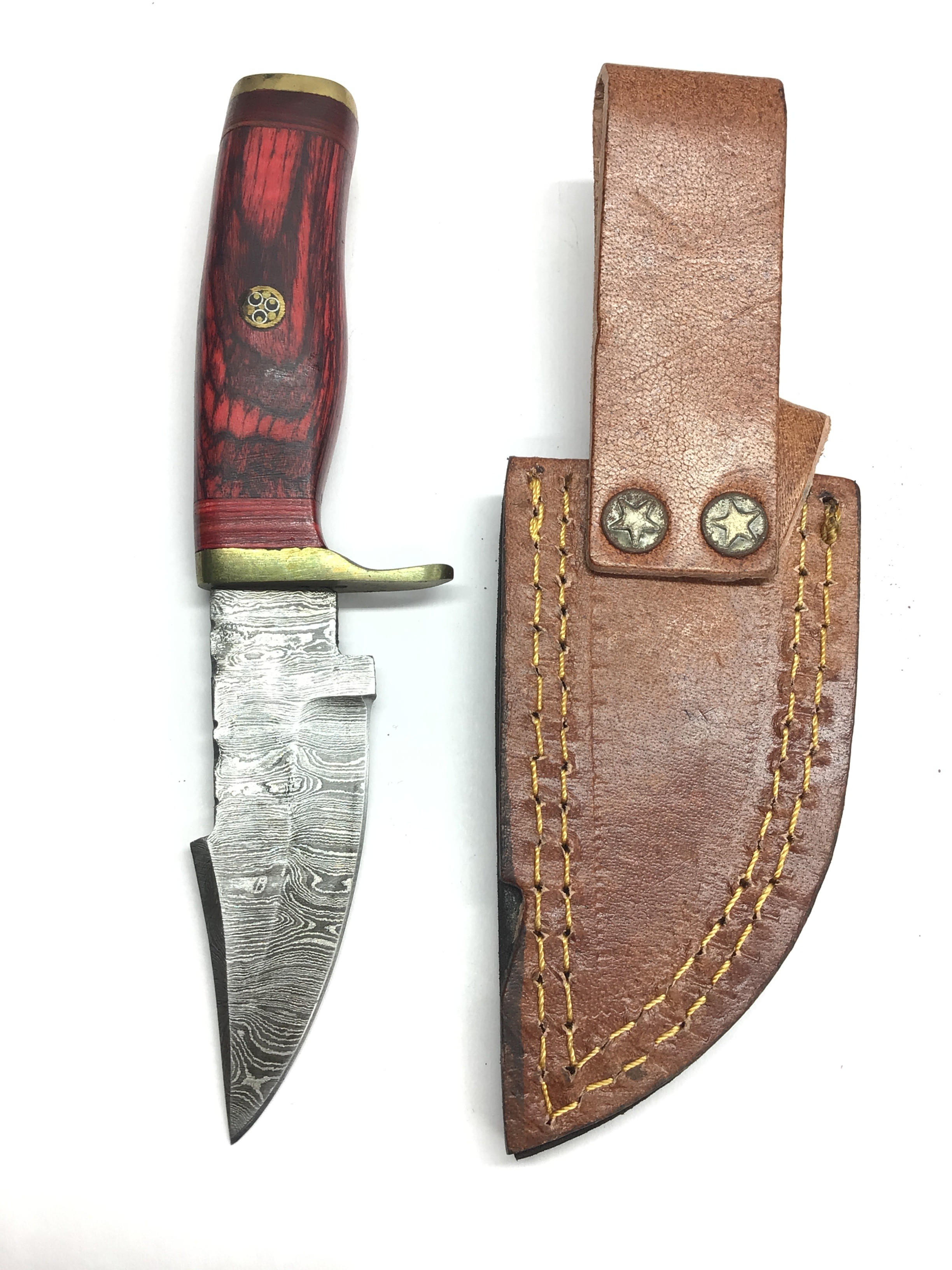 Damascus skinning knife