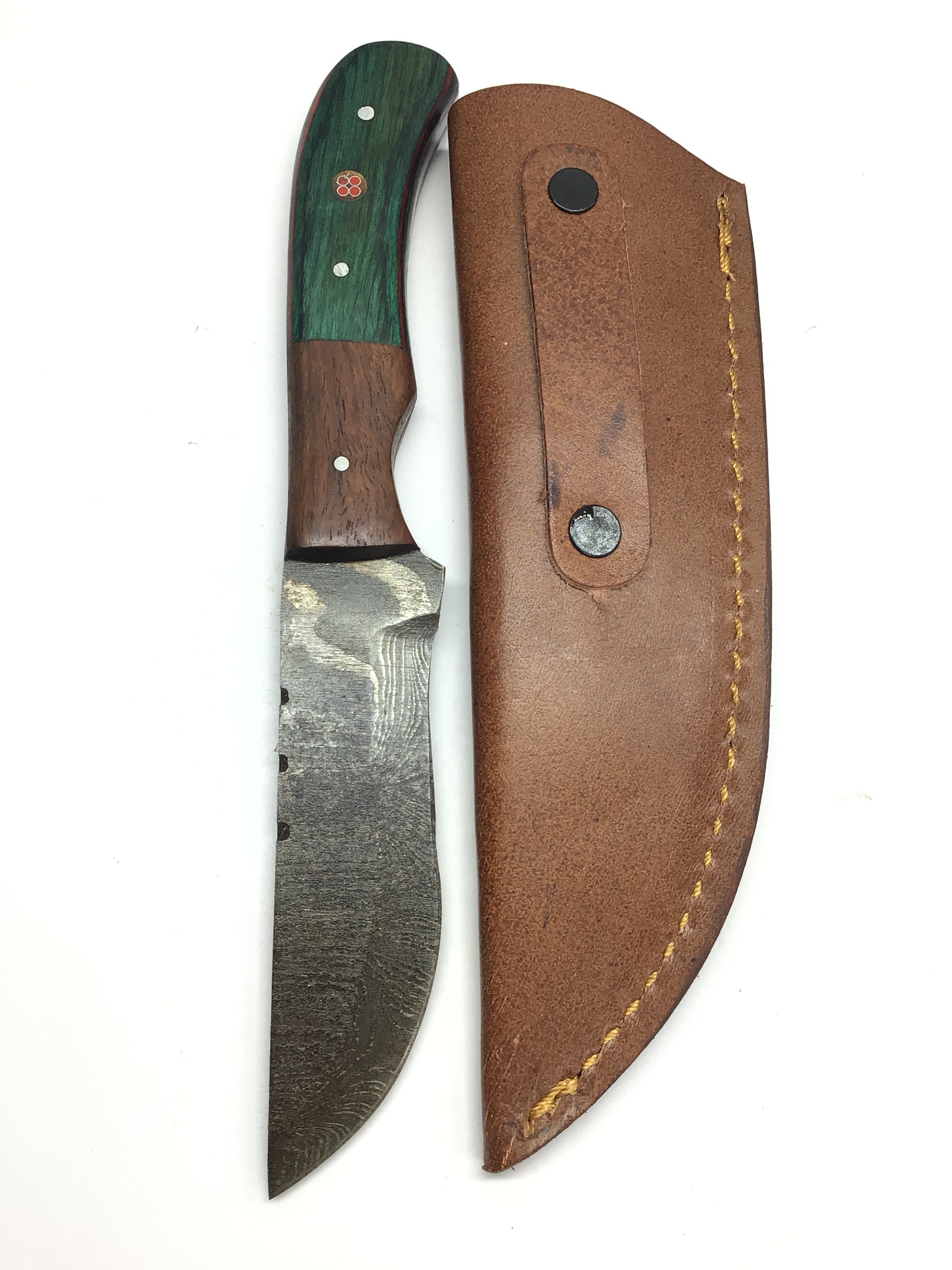 Damascus skinning knife