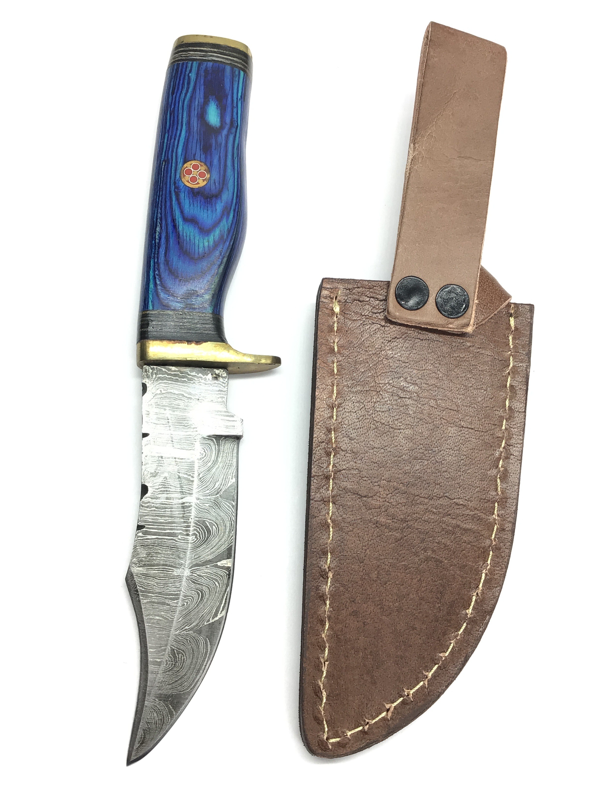 Damascus skinning knife