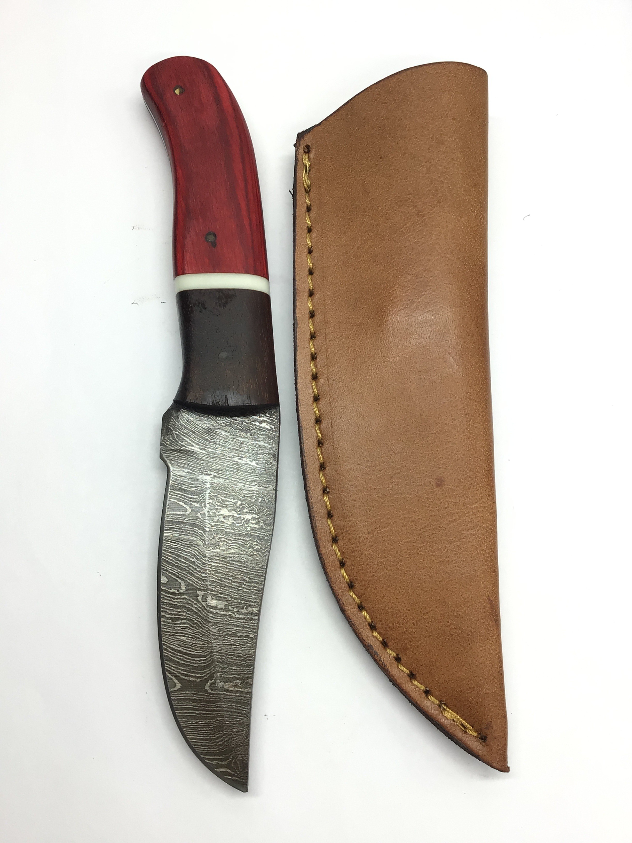 Damascus skinning knife