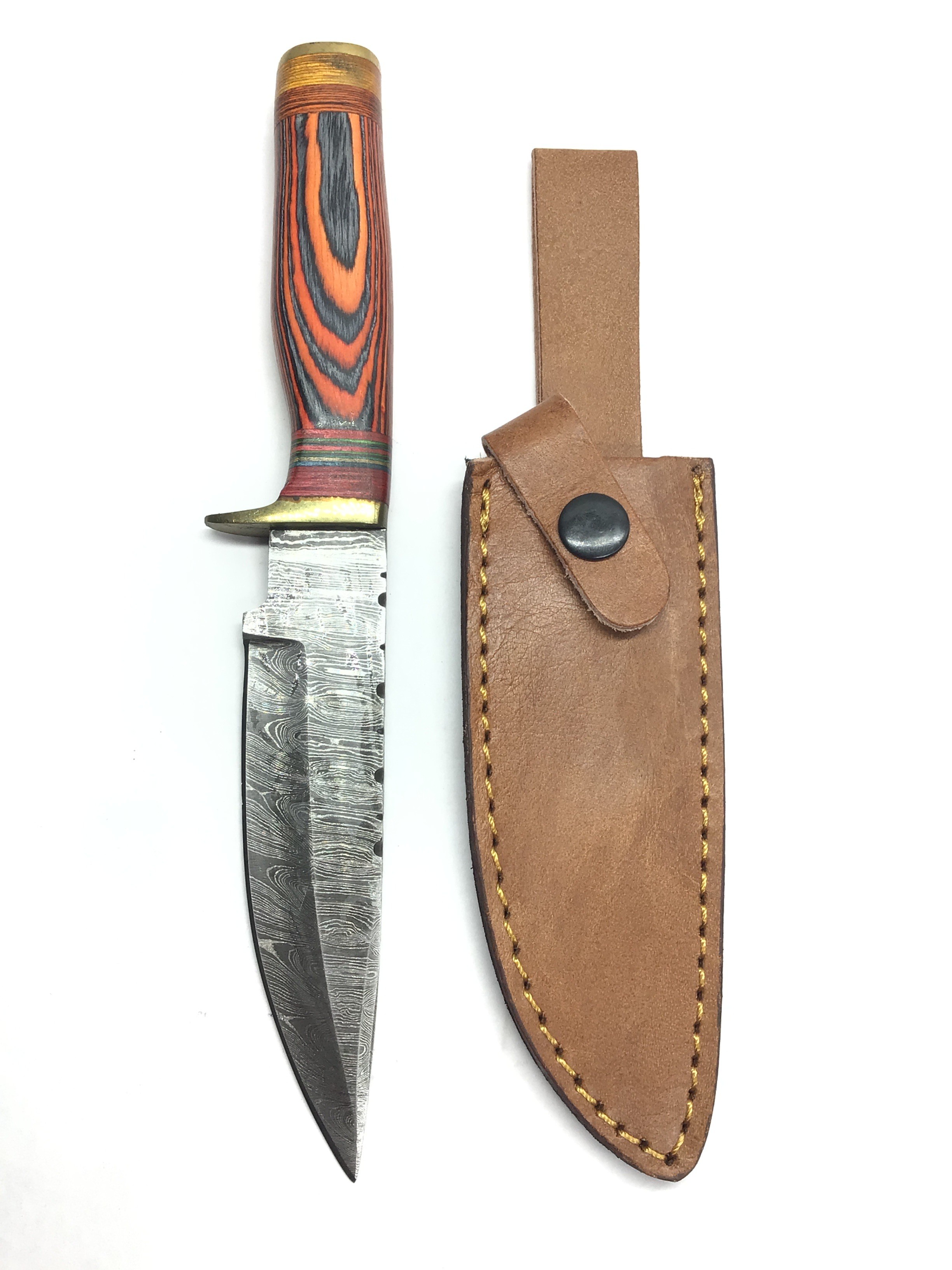 Damascus skinning knife