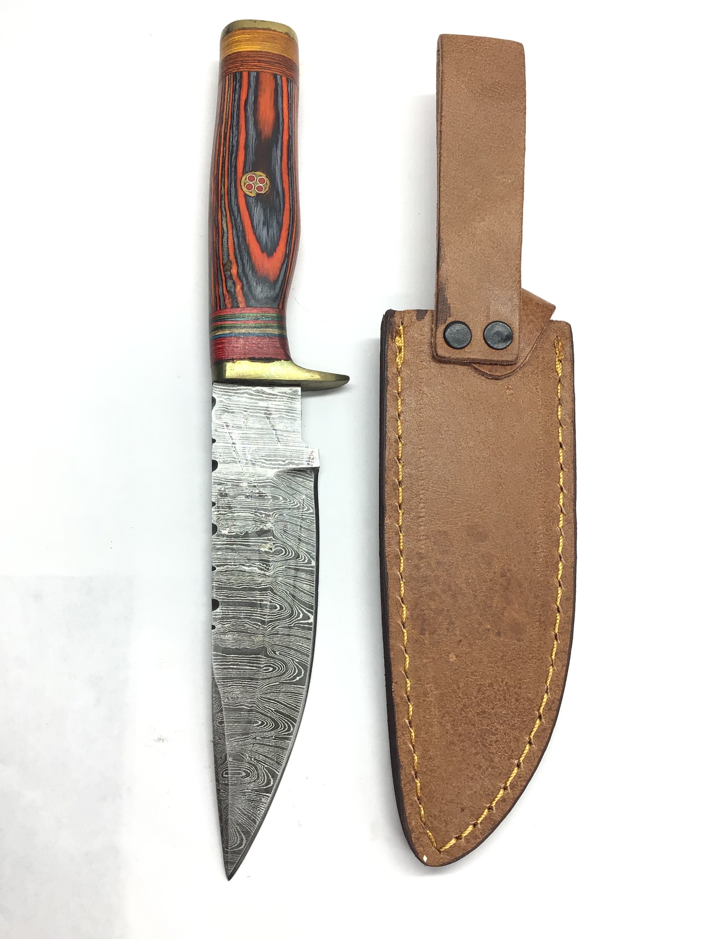 Damascus skinning knife