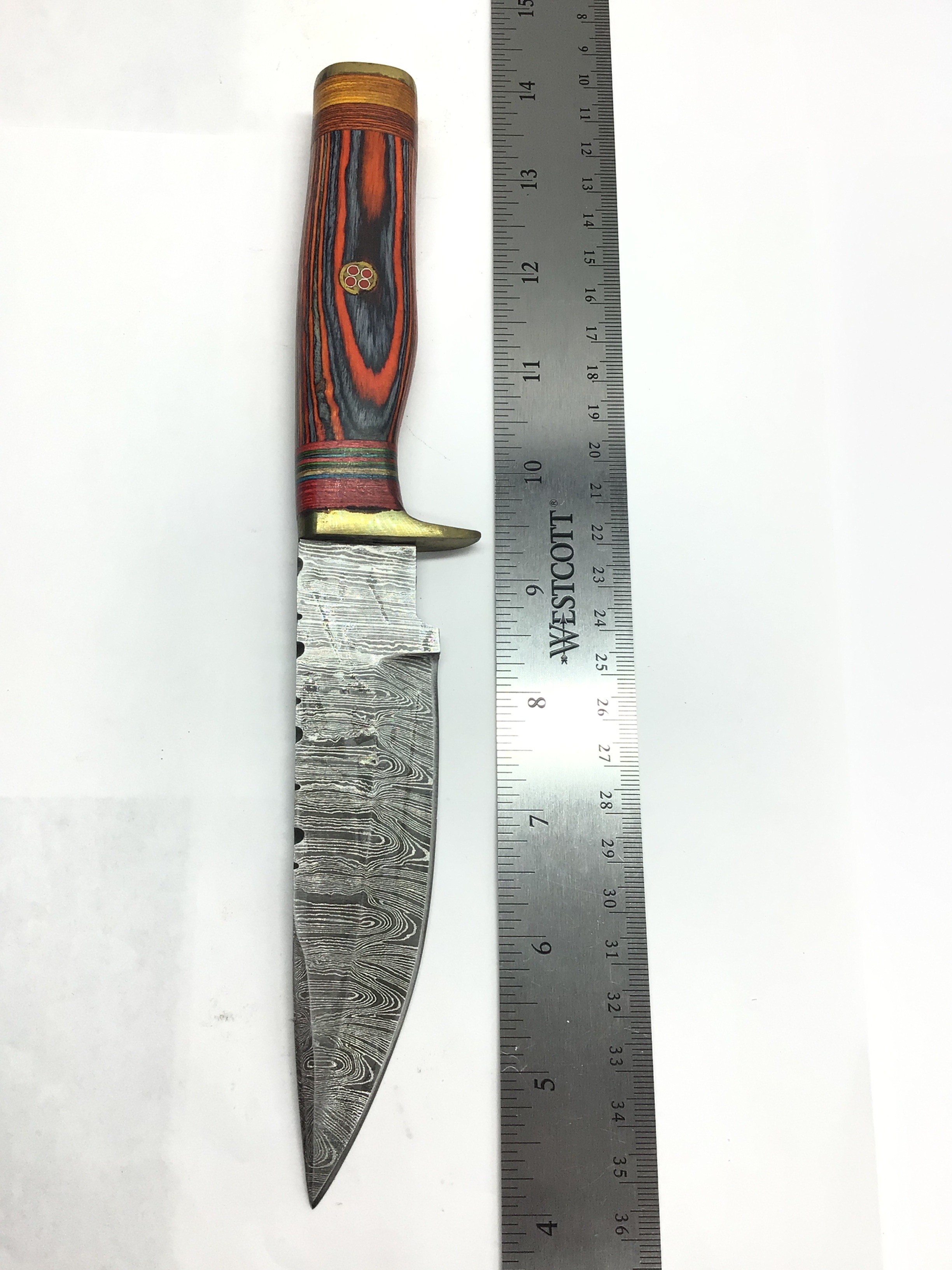 Damascus skinning knife