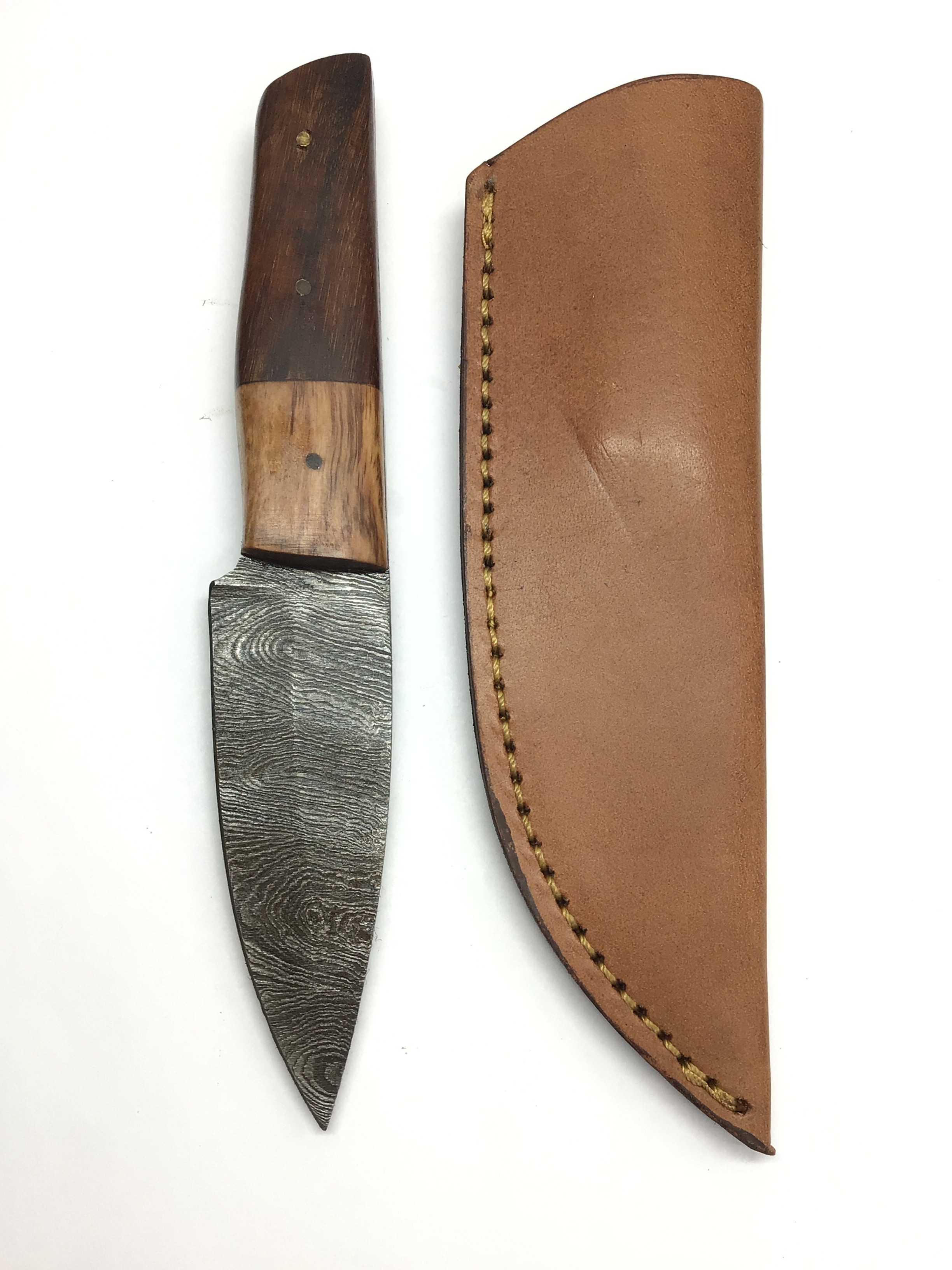 Damascus skinning knife