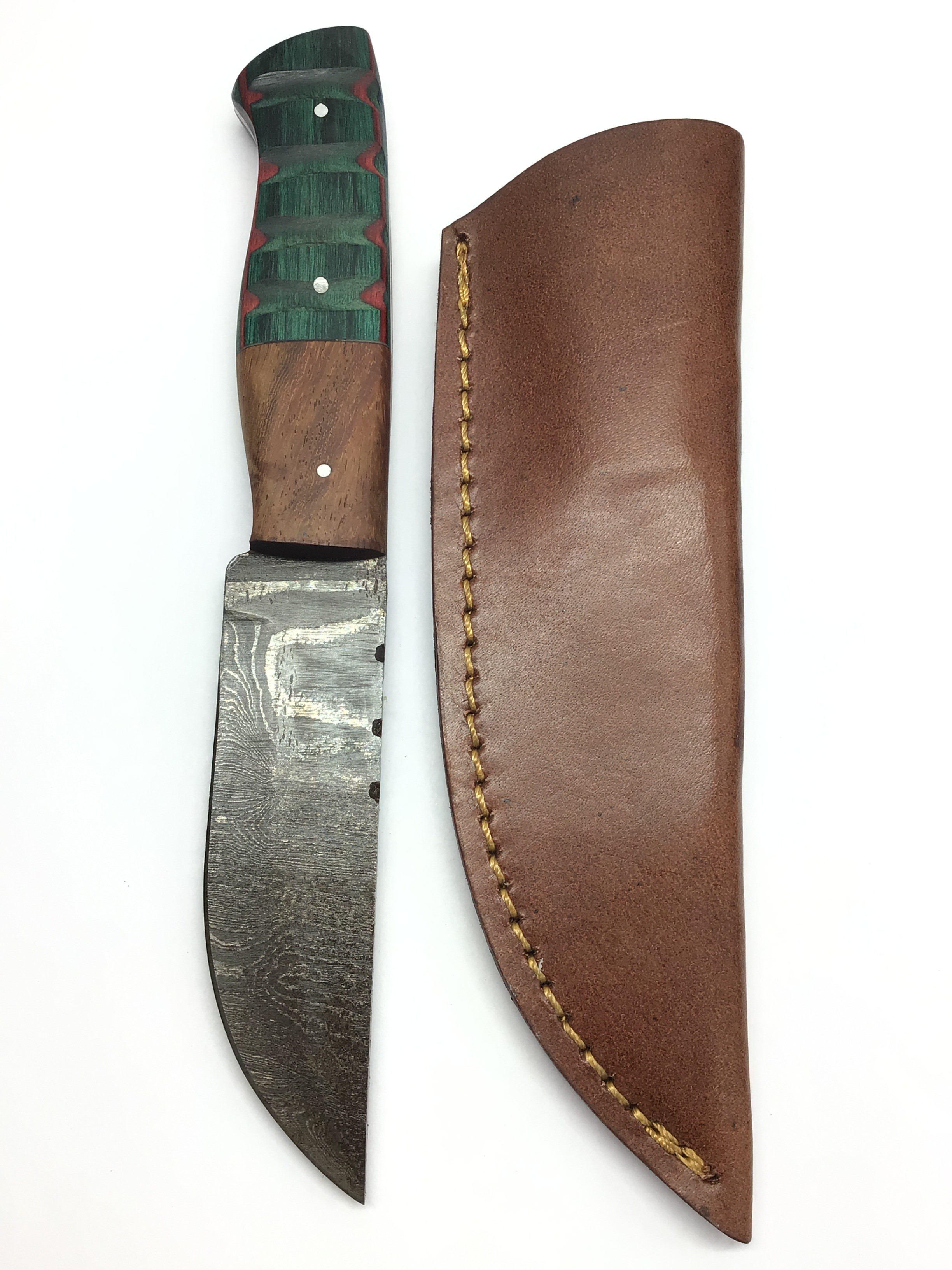 Damascus skinning knife