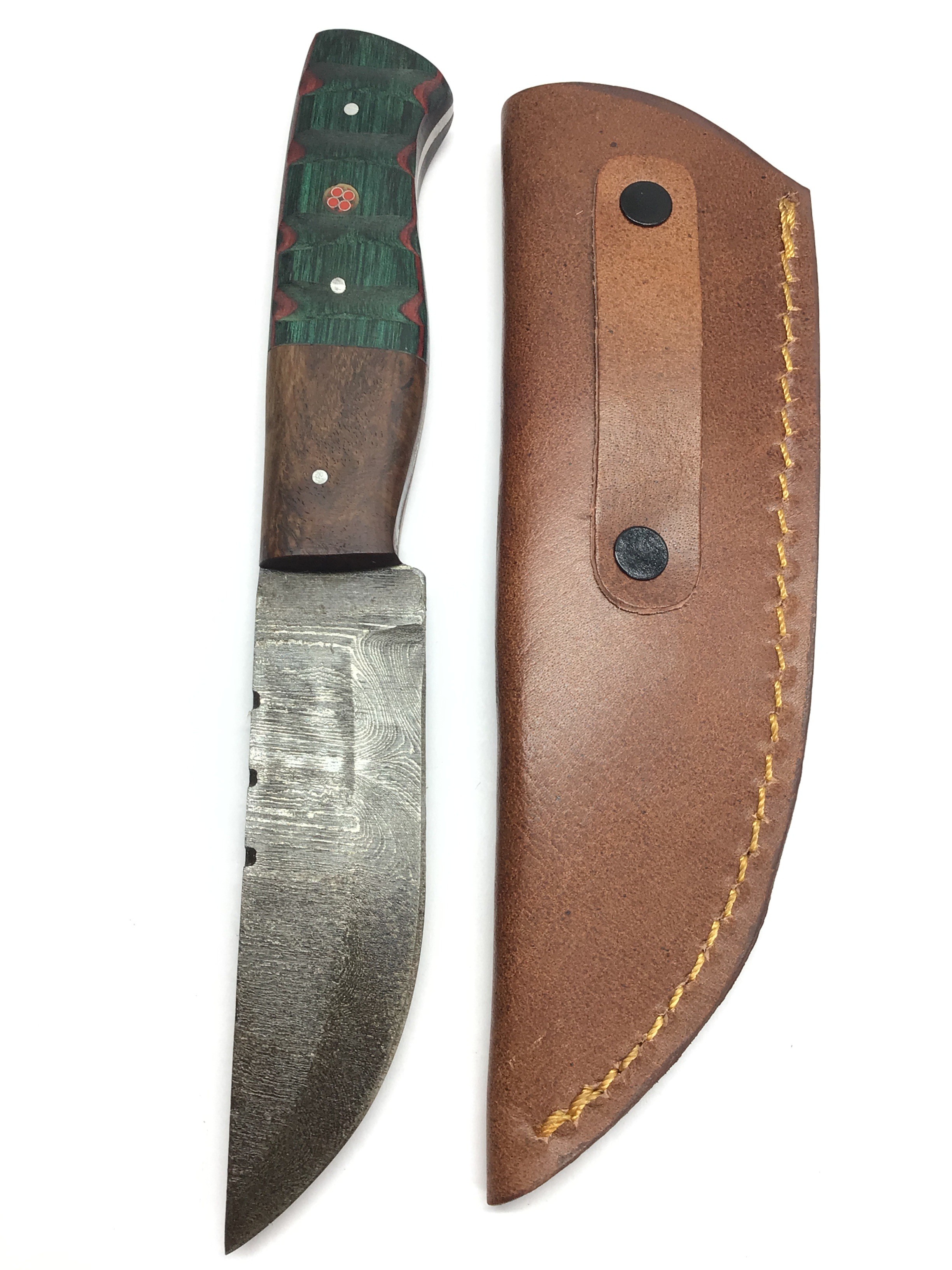 Damascus skinning knife