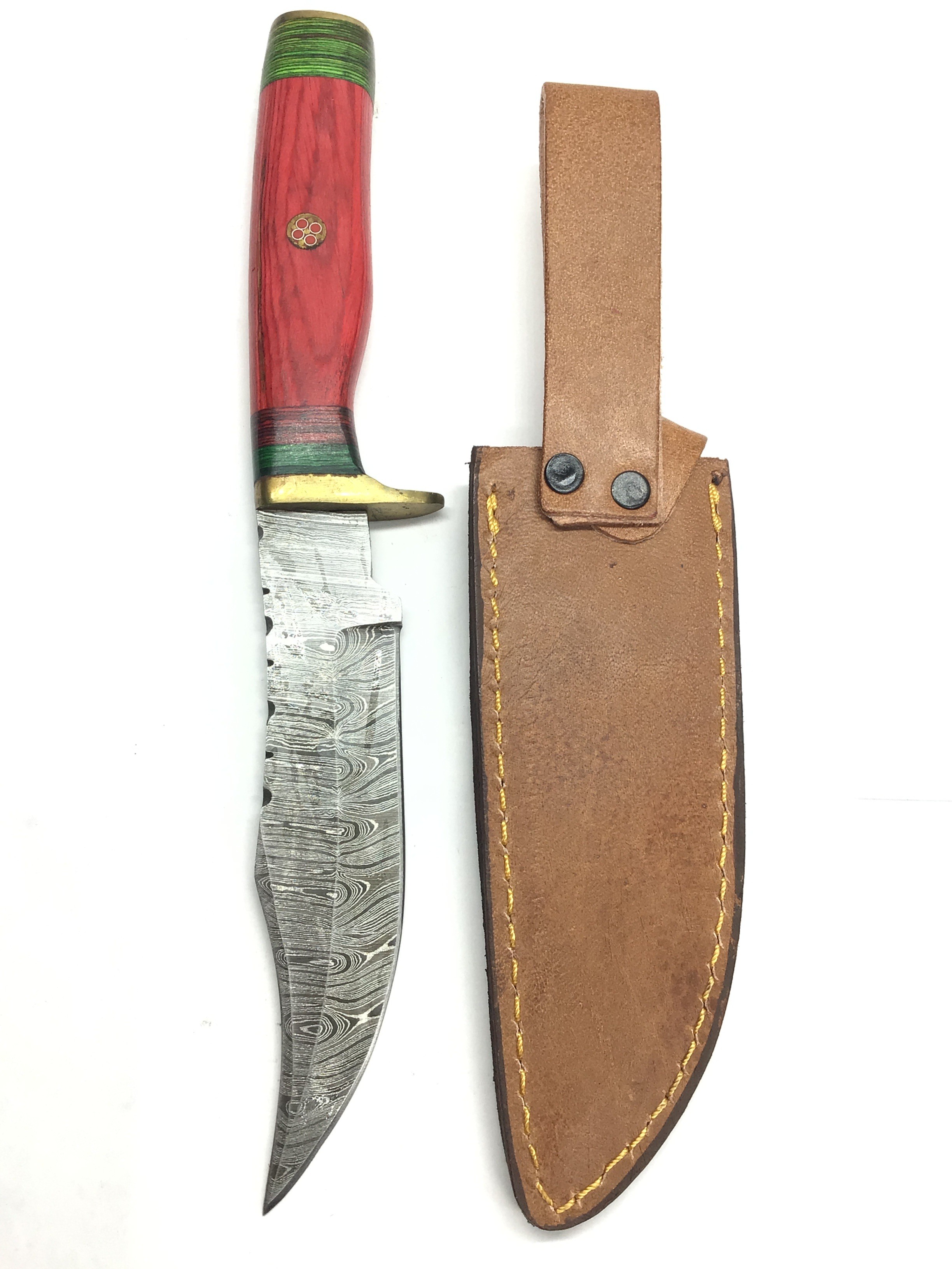Damascus skinning knife