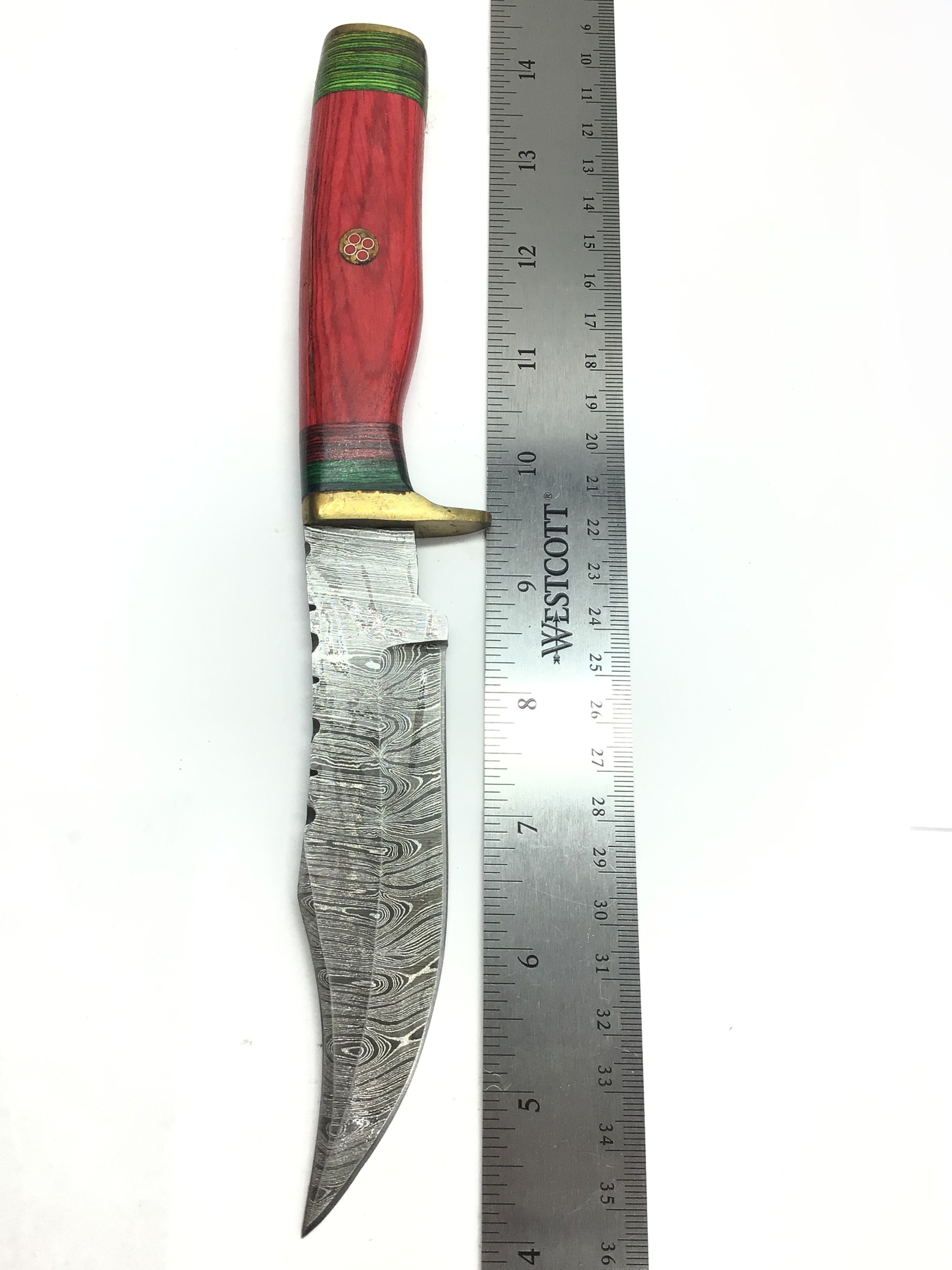 Damascus skinning knife