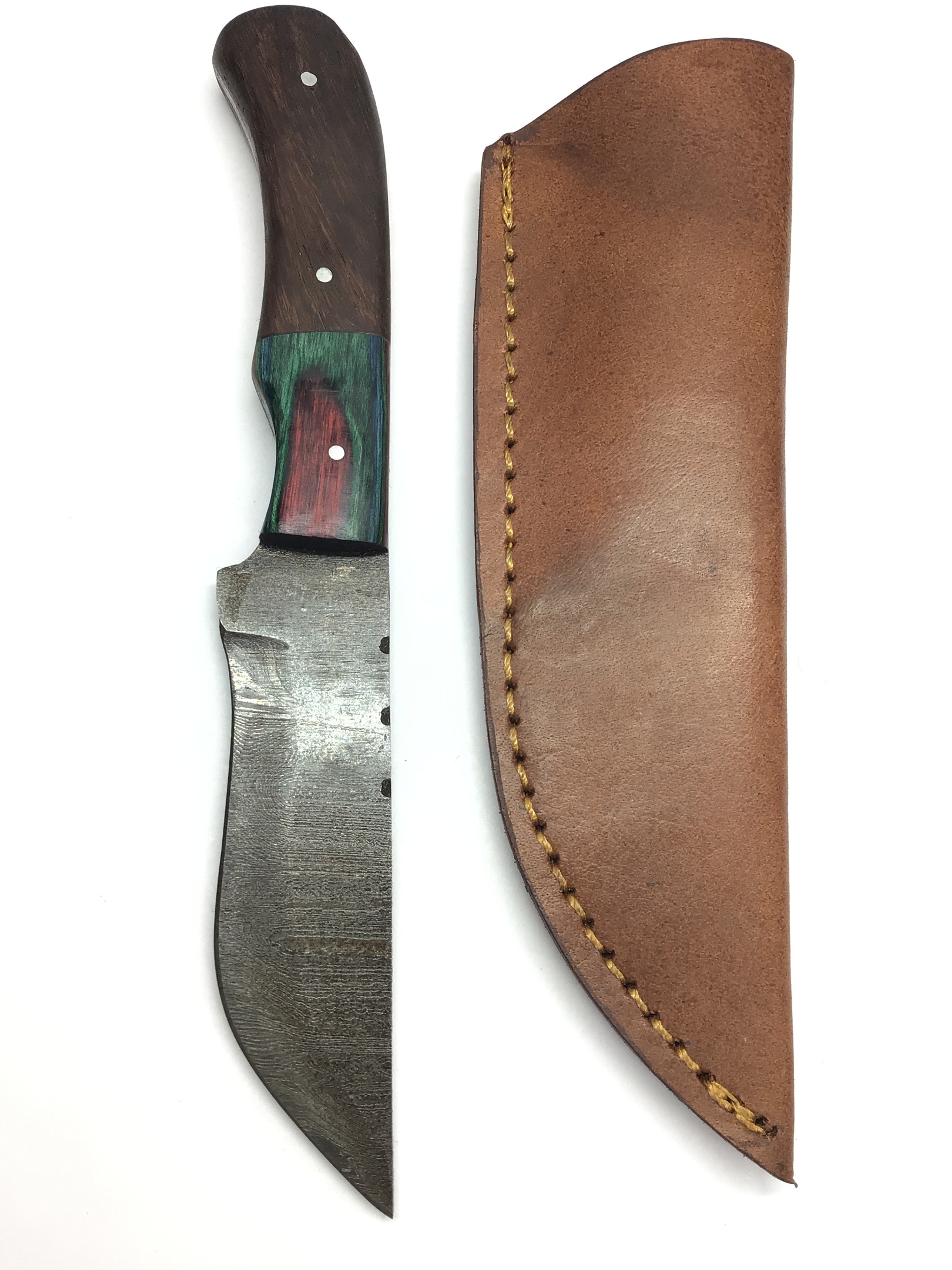 Damascus skinning knife