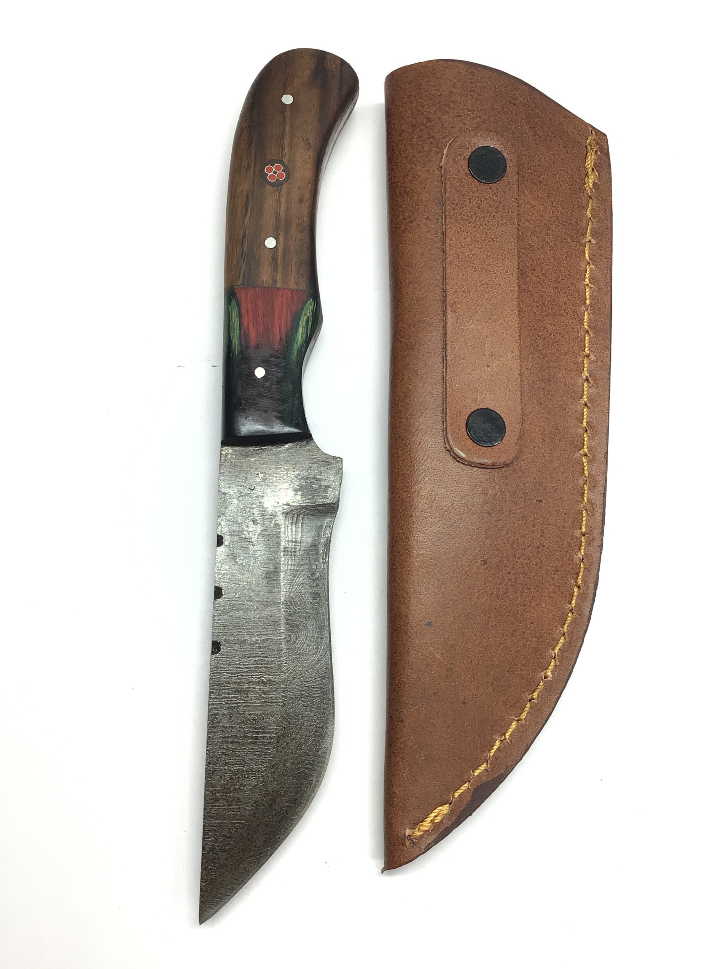 Damascus skinning knife