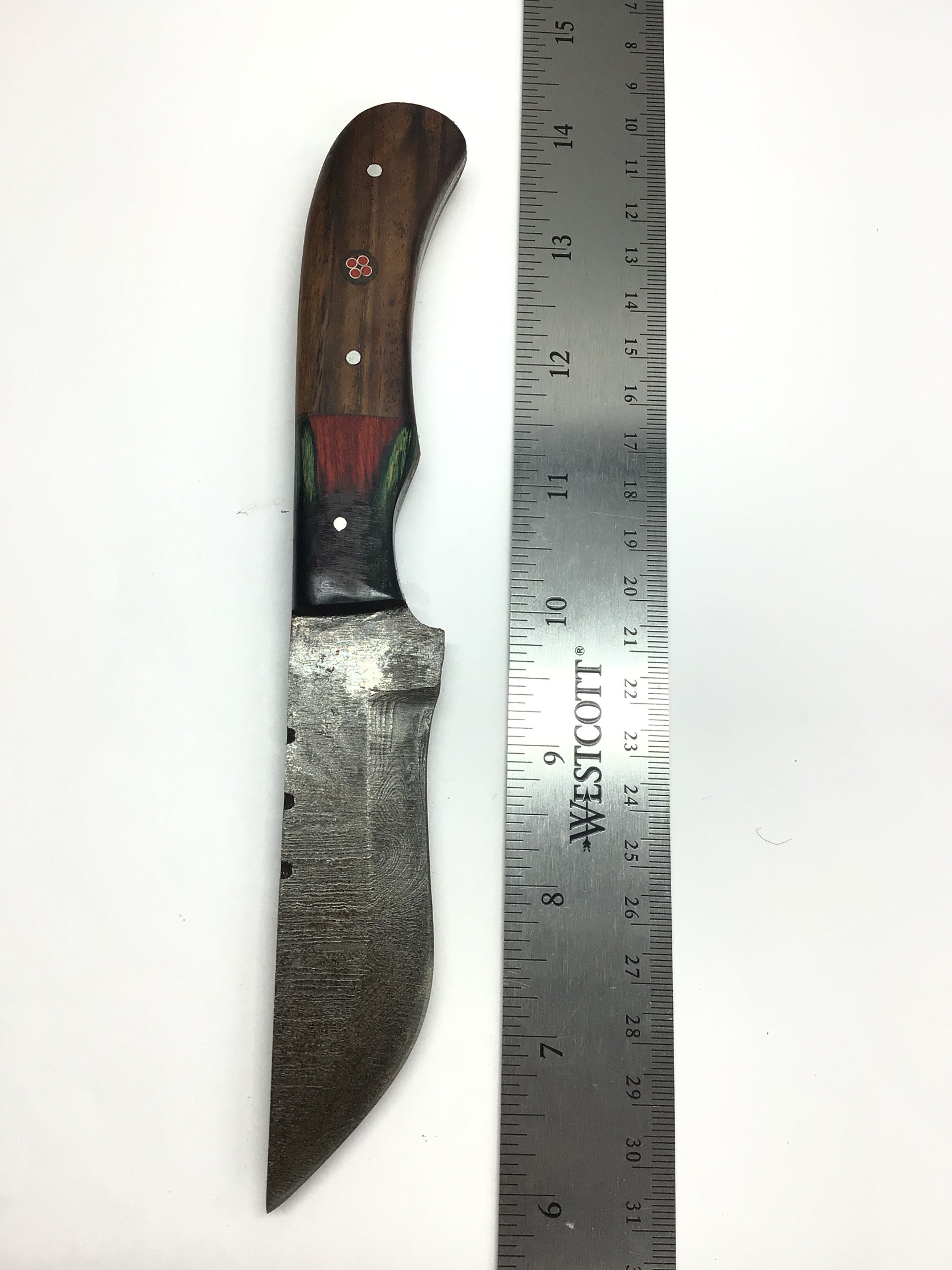Damascus skinning knife