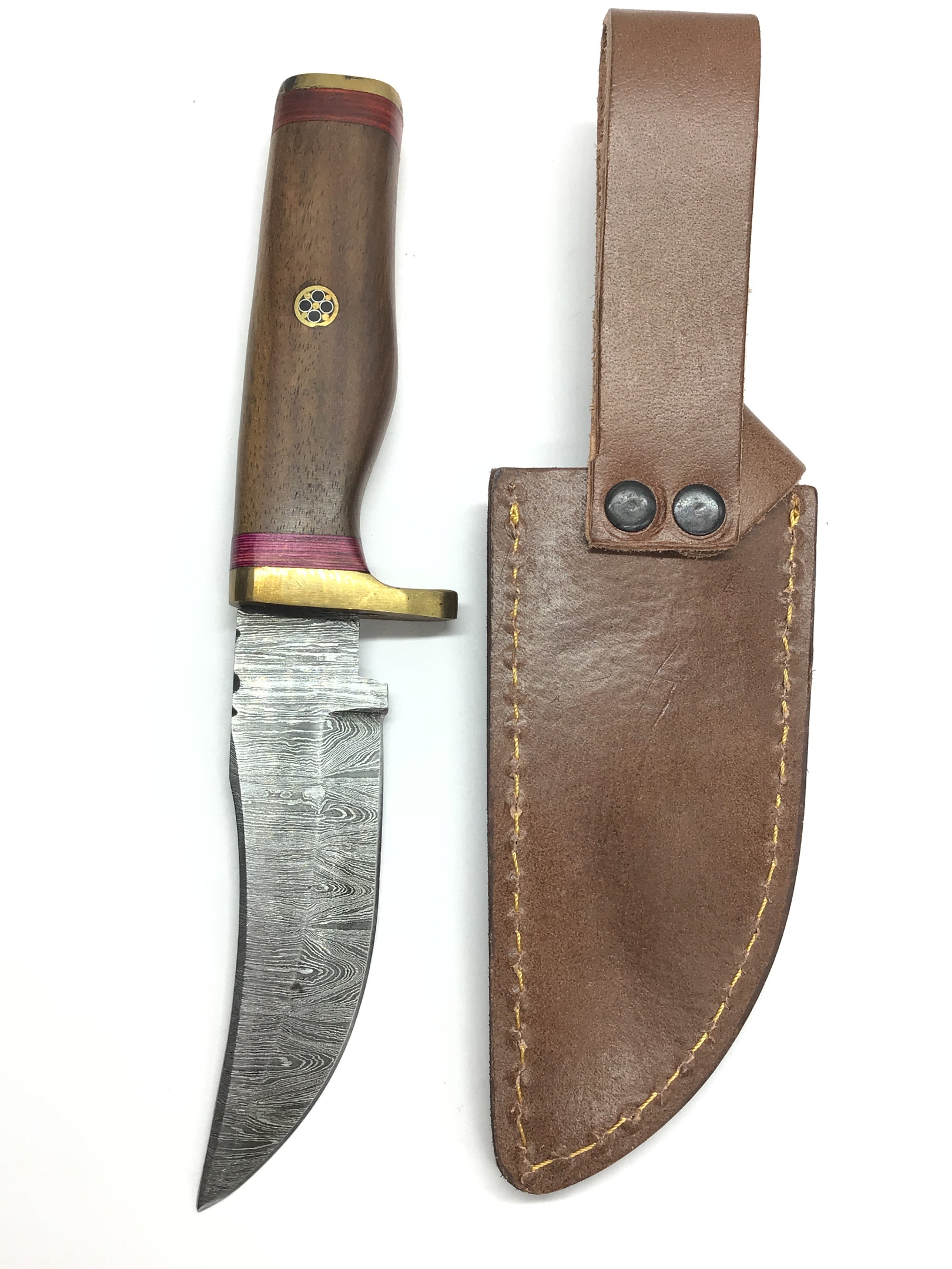 Damascus skinning knife