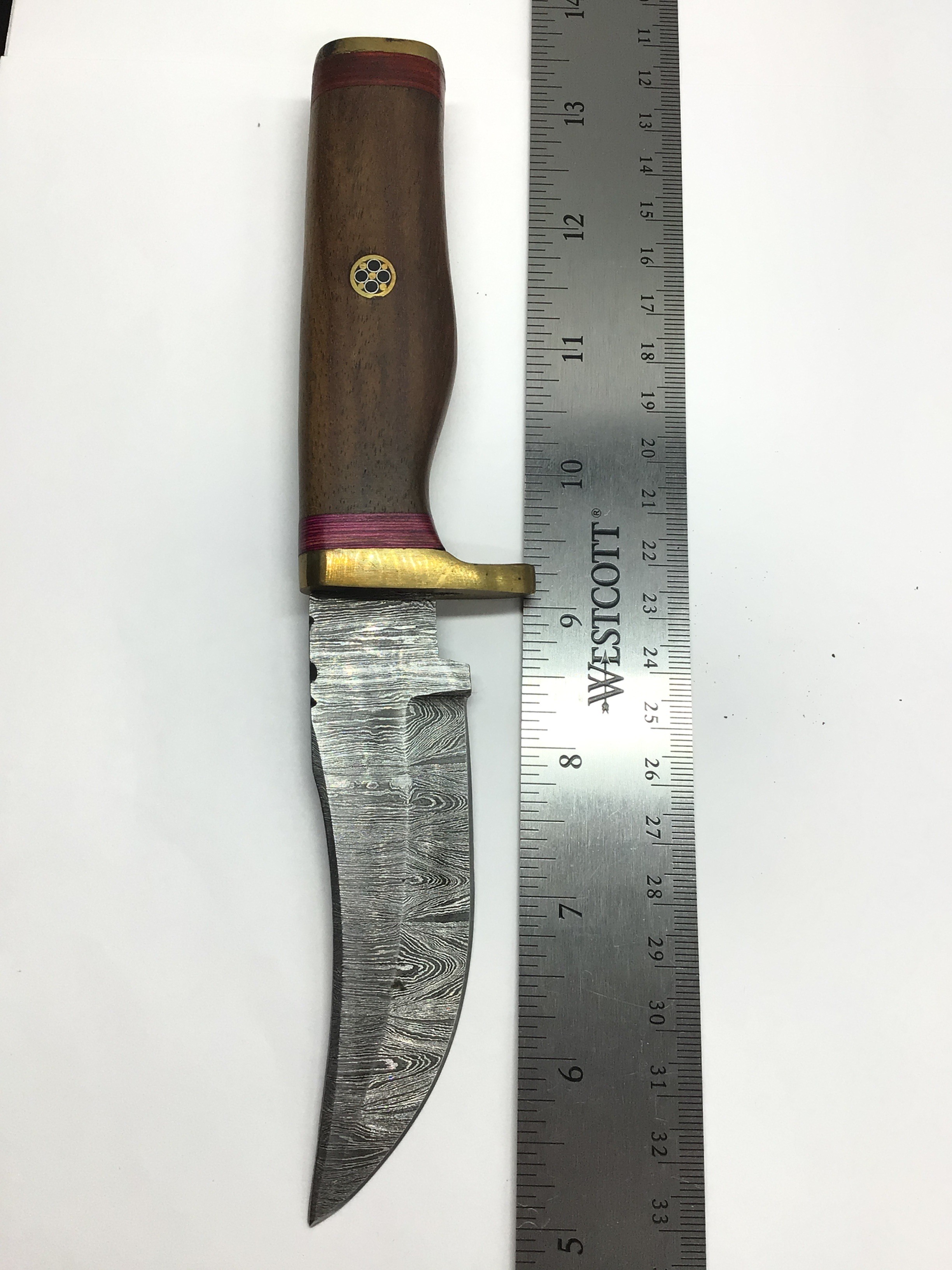 Damascus skinning knife