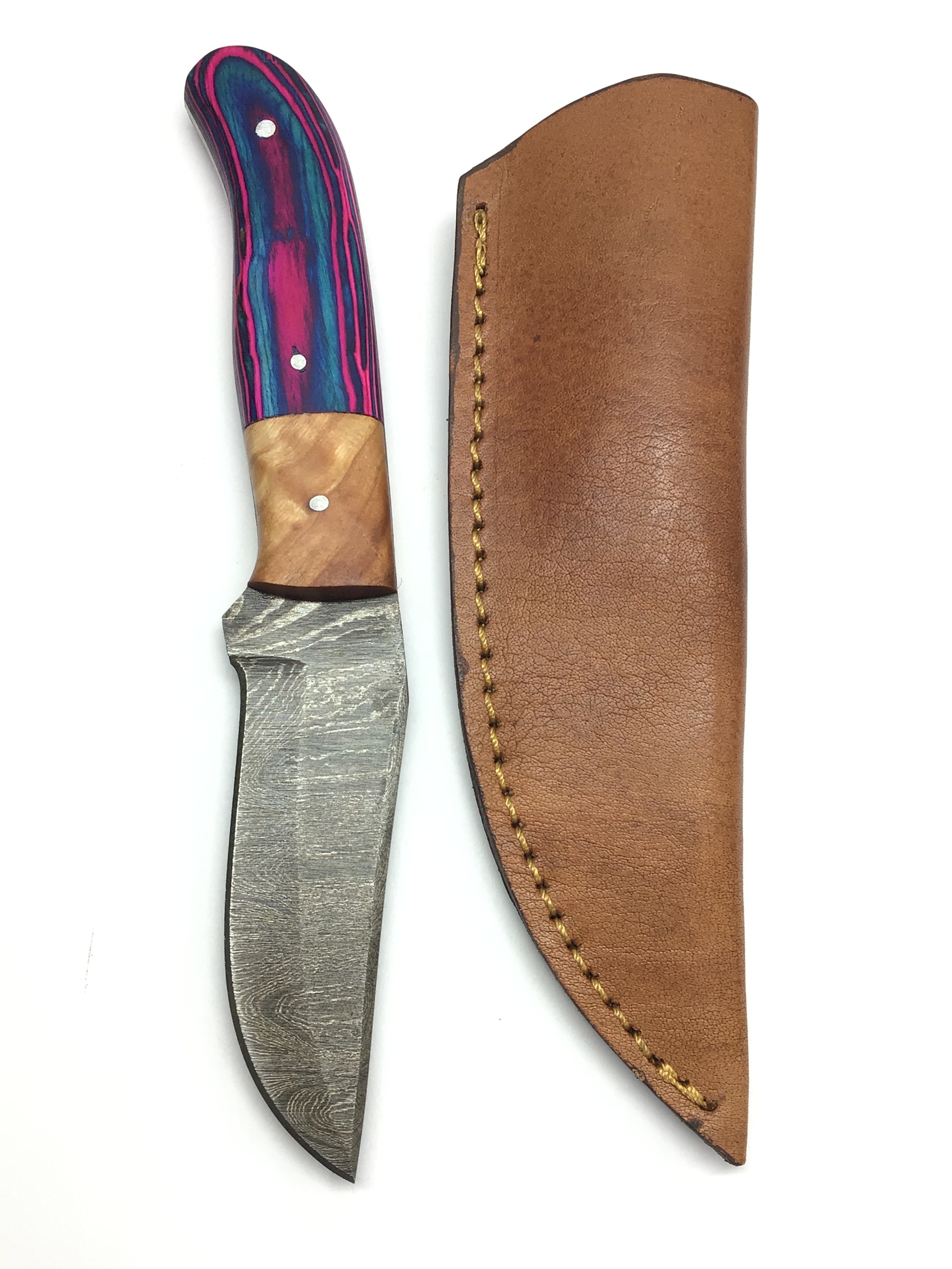 Damascus skinning knife