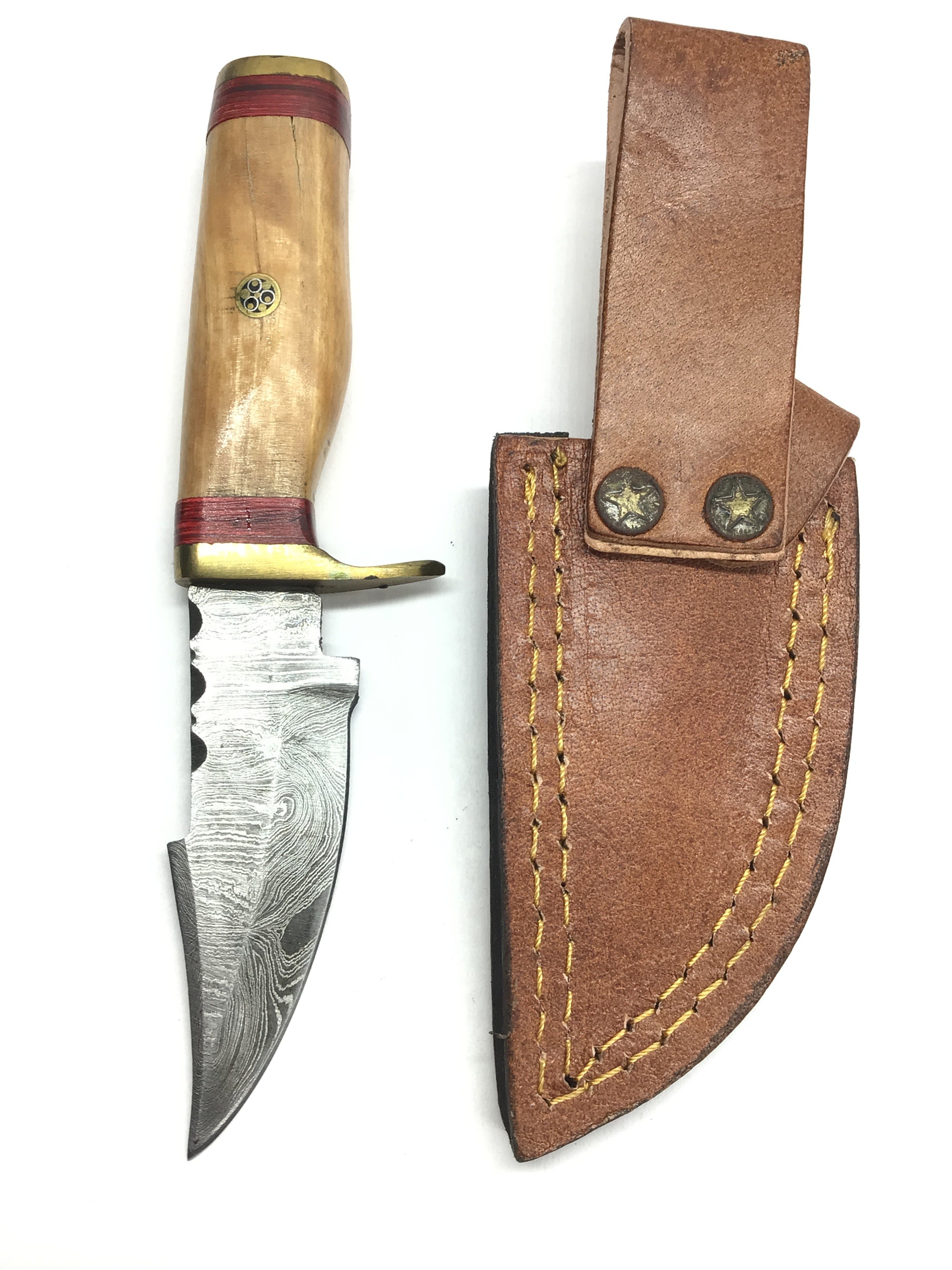 Damascus skinning knife