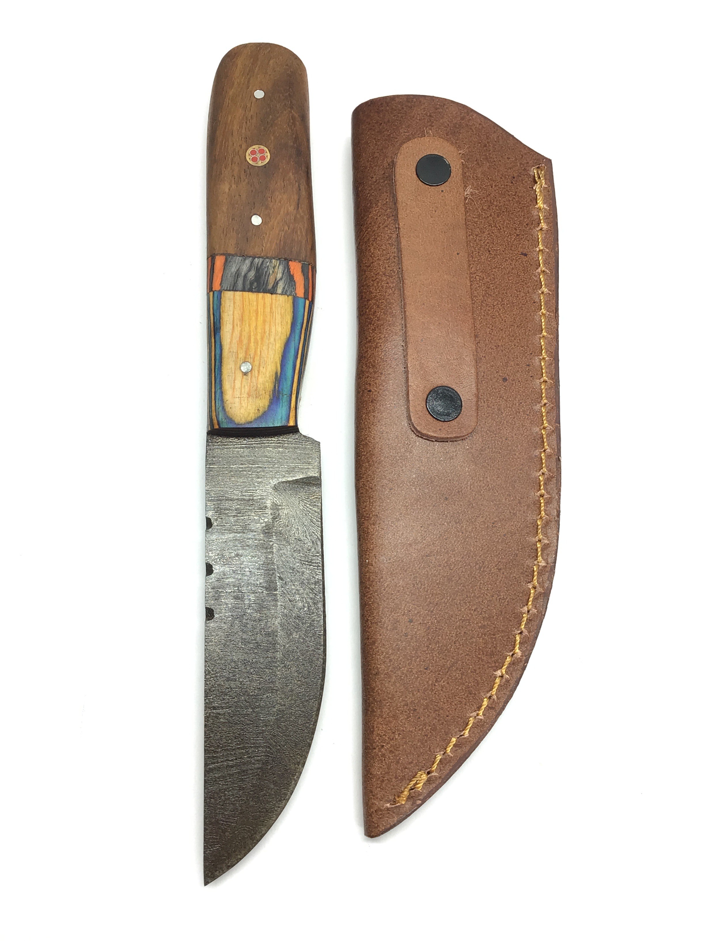Damascus skinning knife