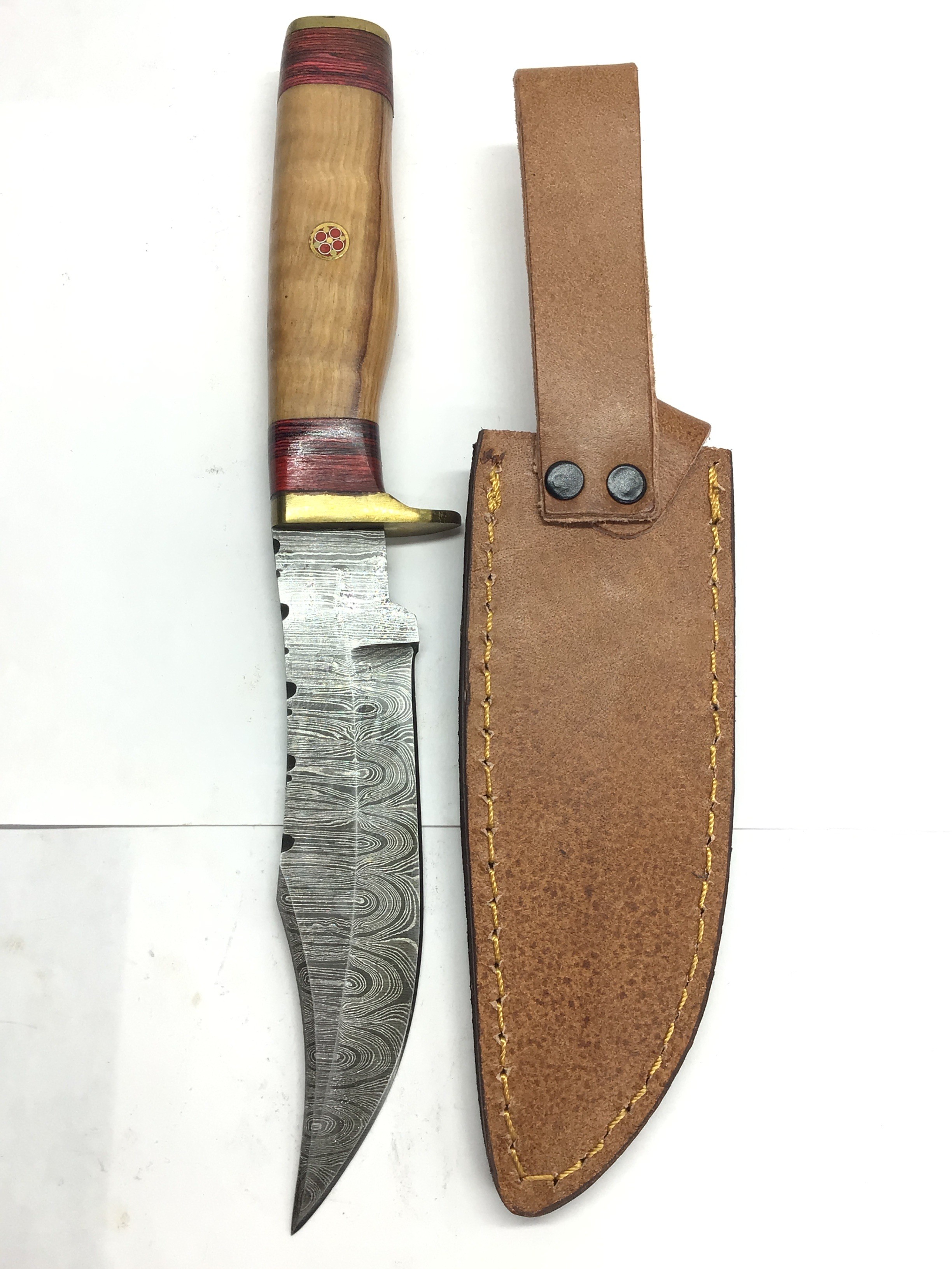 Damascus skinning knife