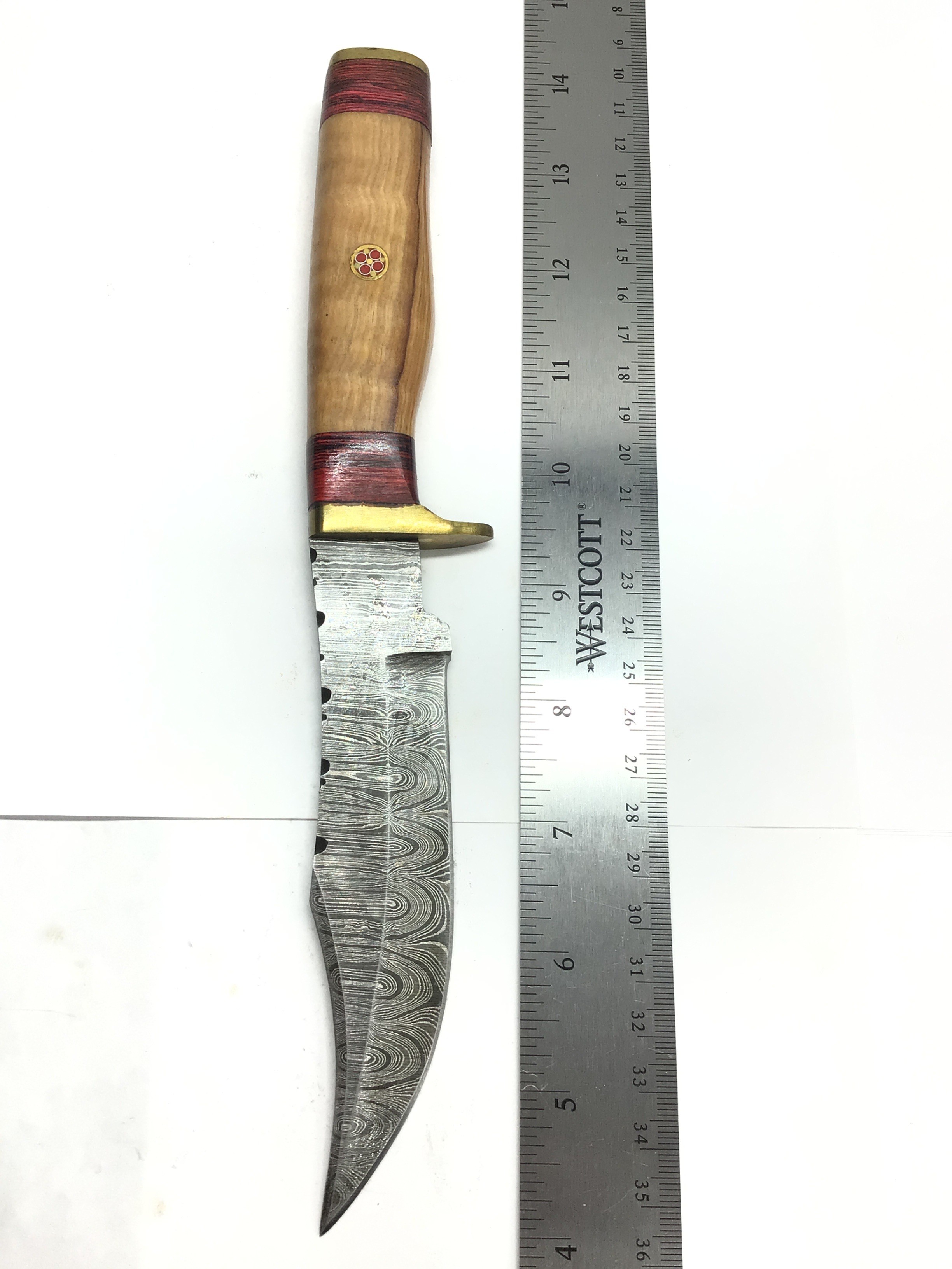Damascus skinning knife