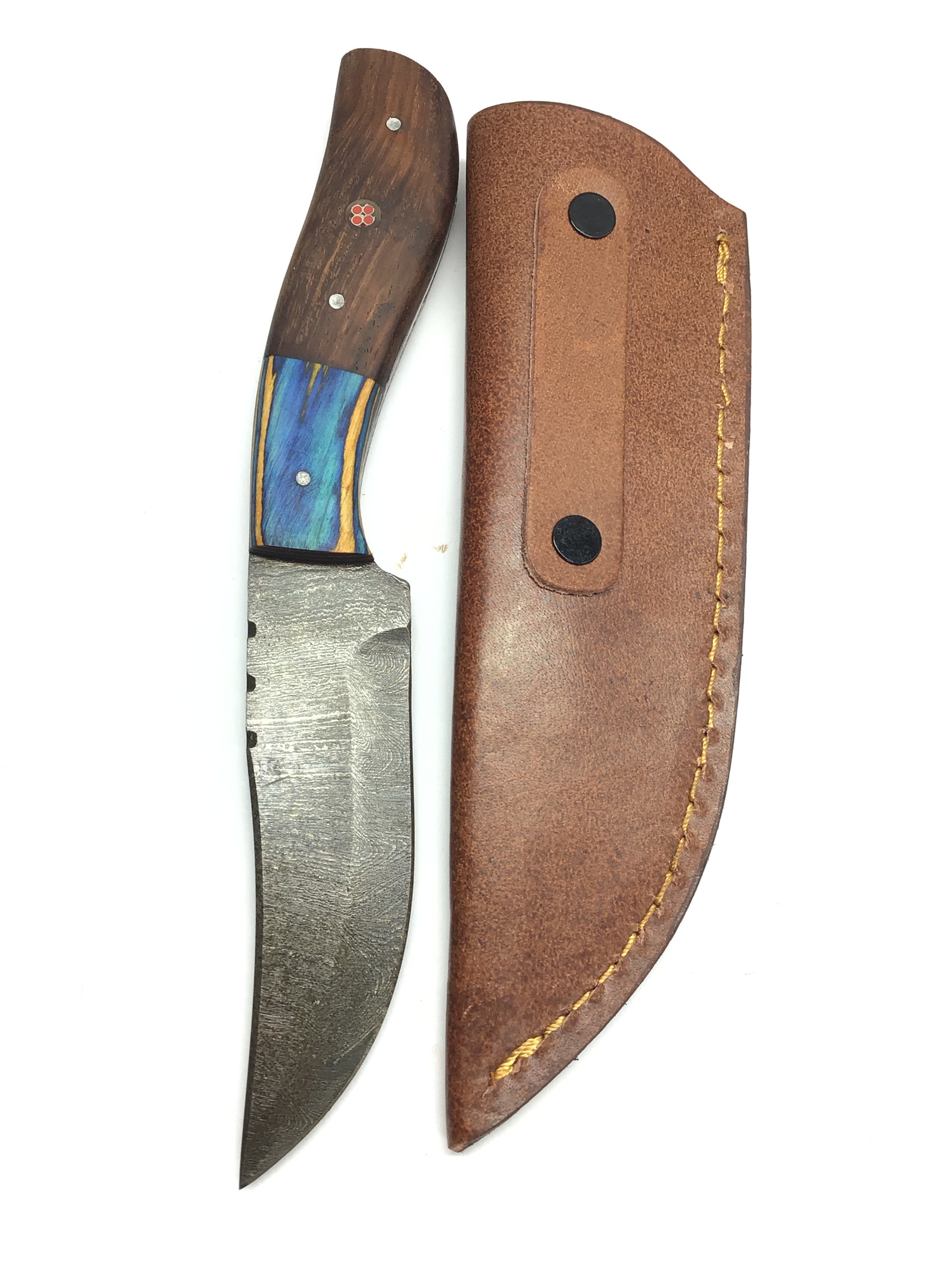 Damascus skinning knife