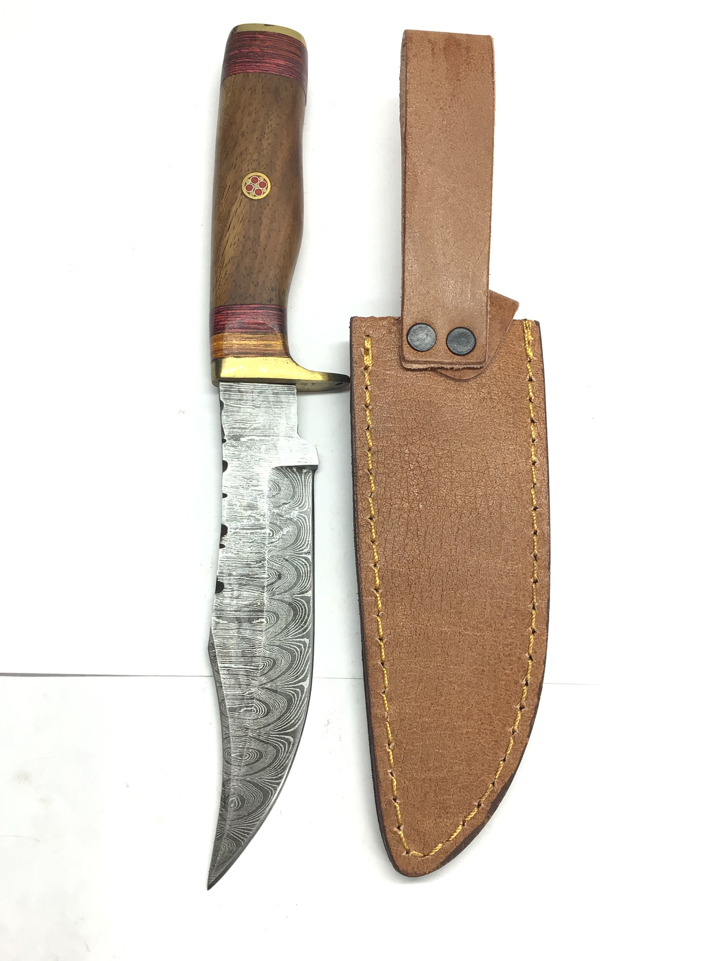 Damascus skinning knife