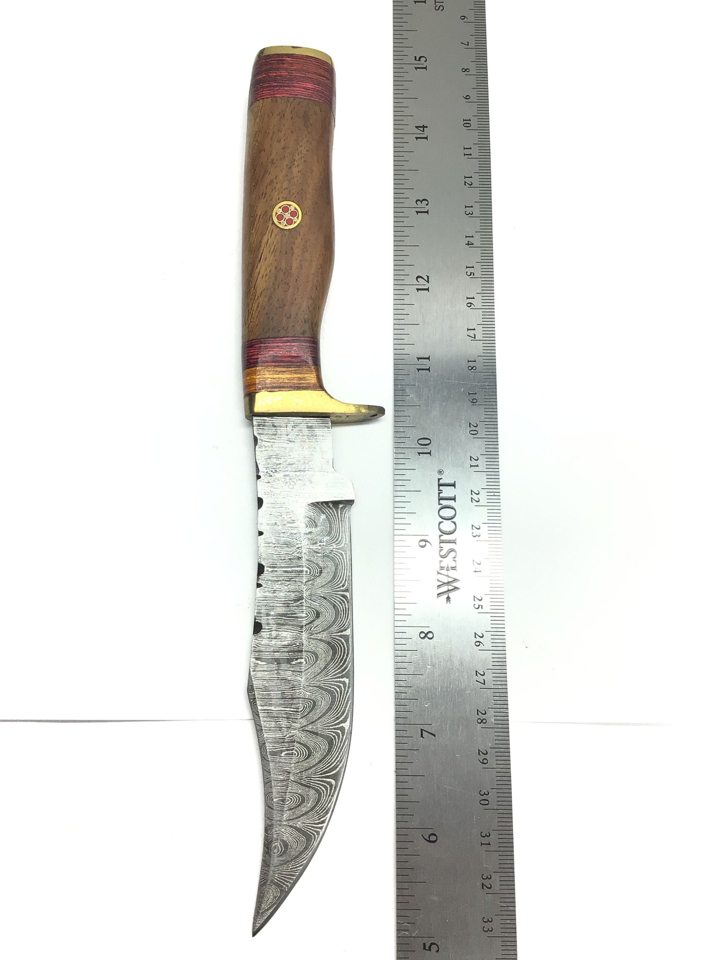 Damascus skinning knife