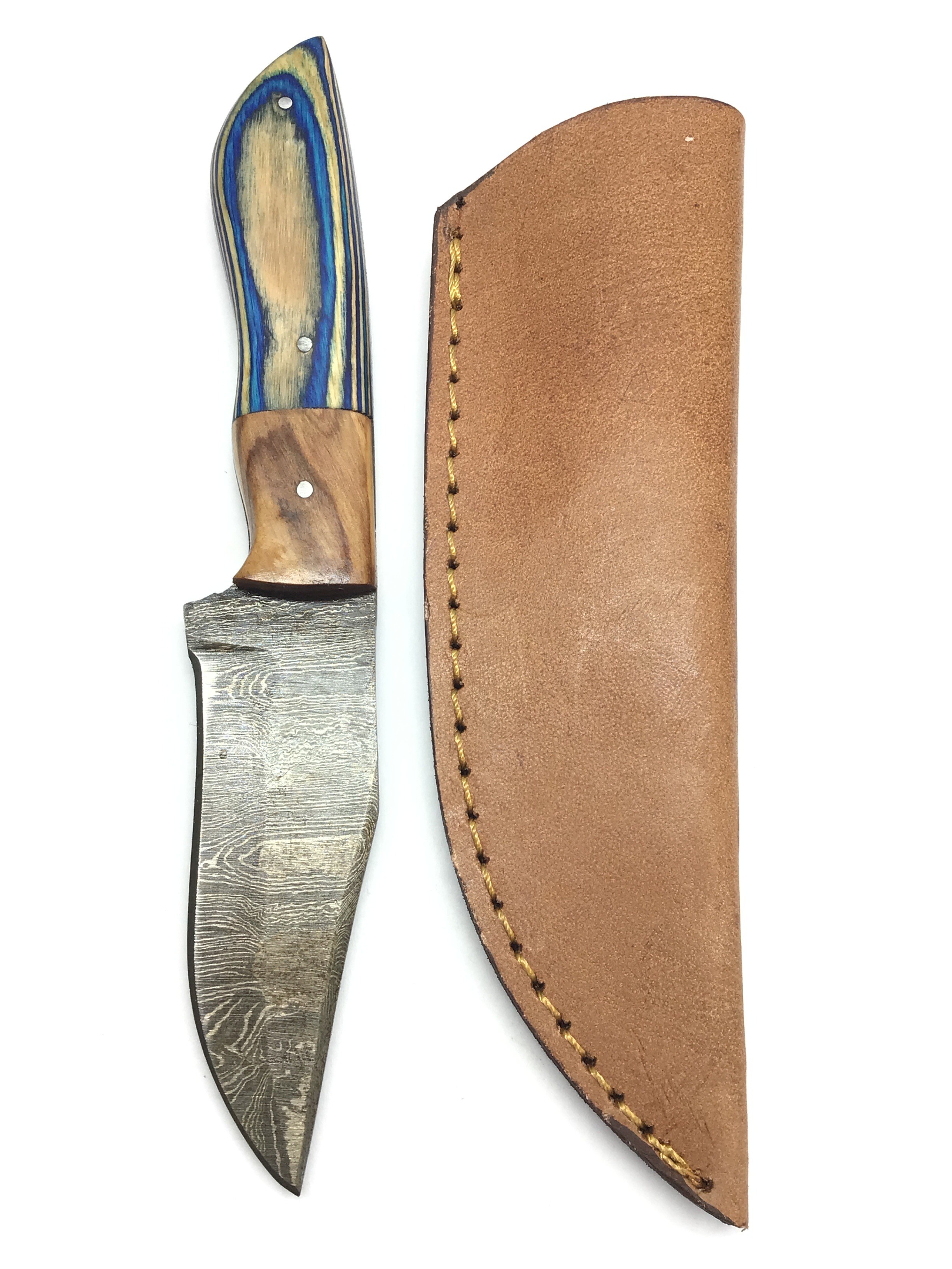 Damascus skinning knife