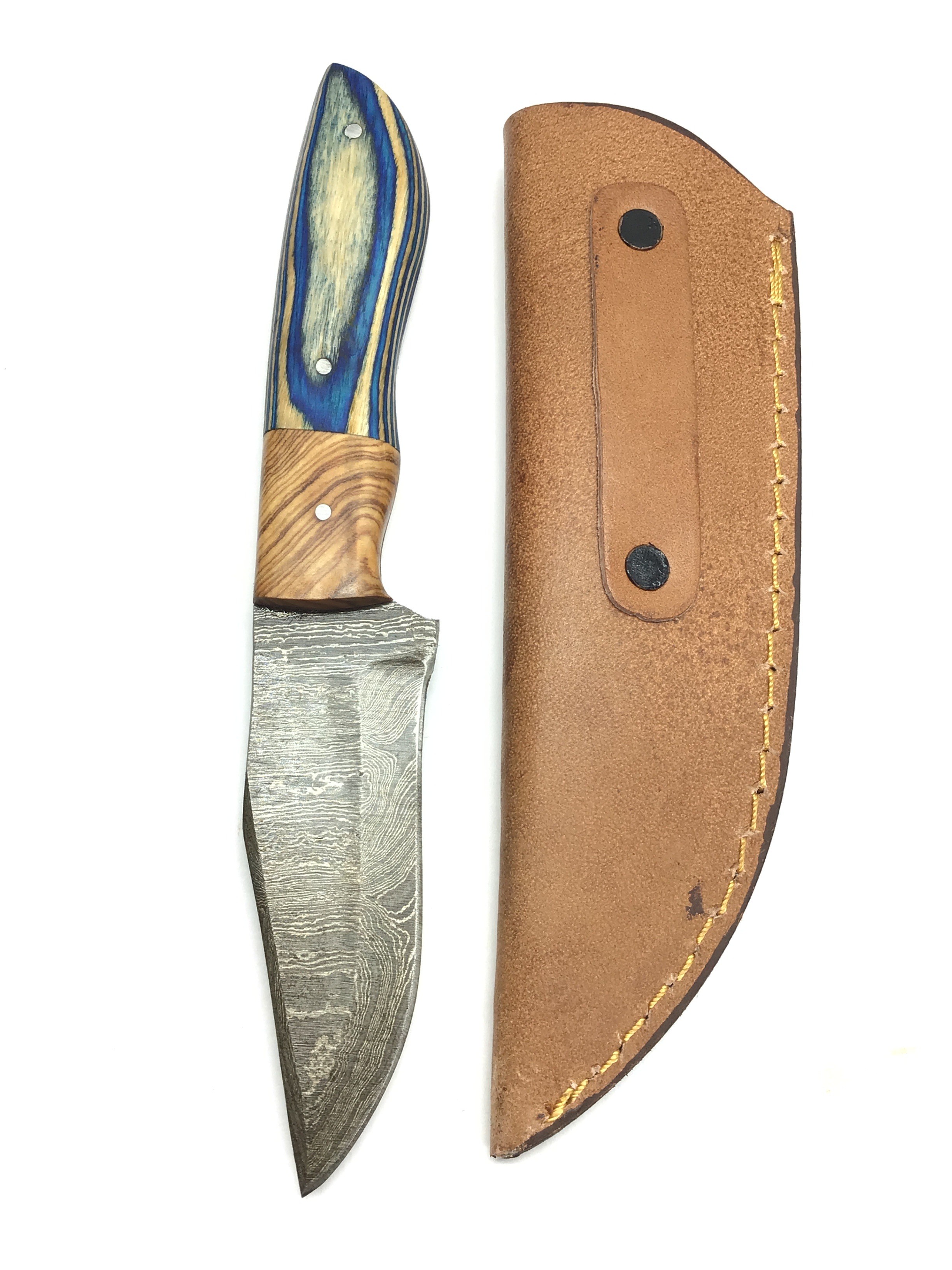 Damascus skinning knife