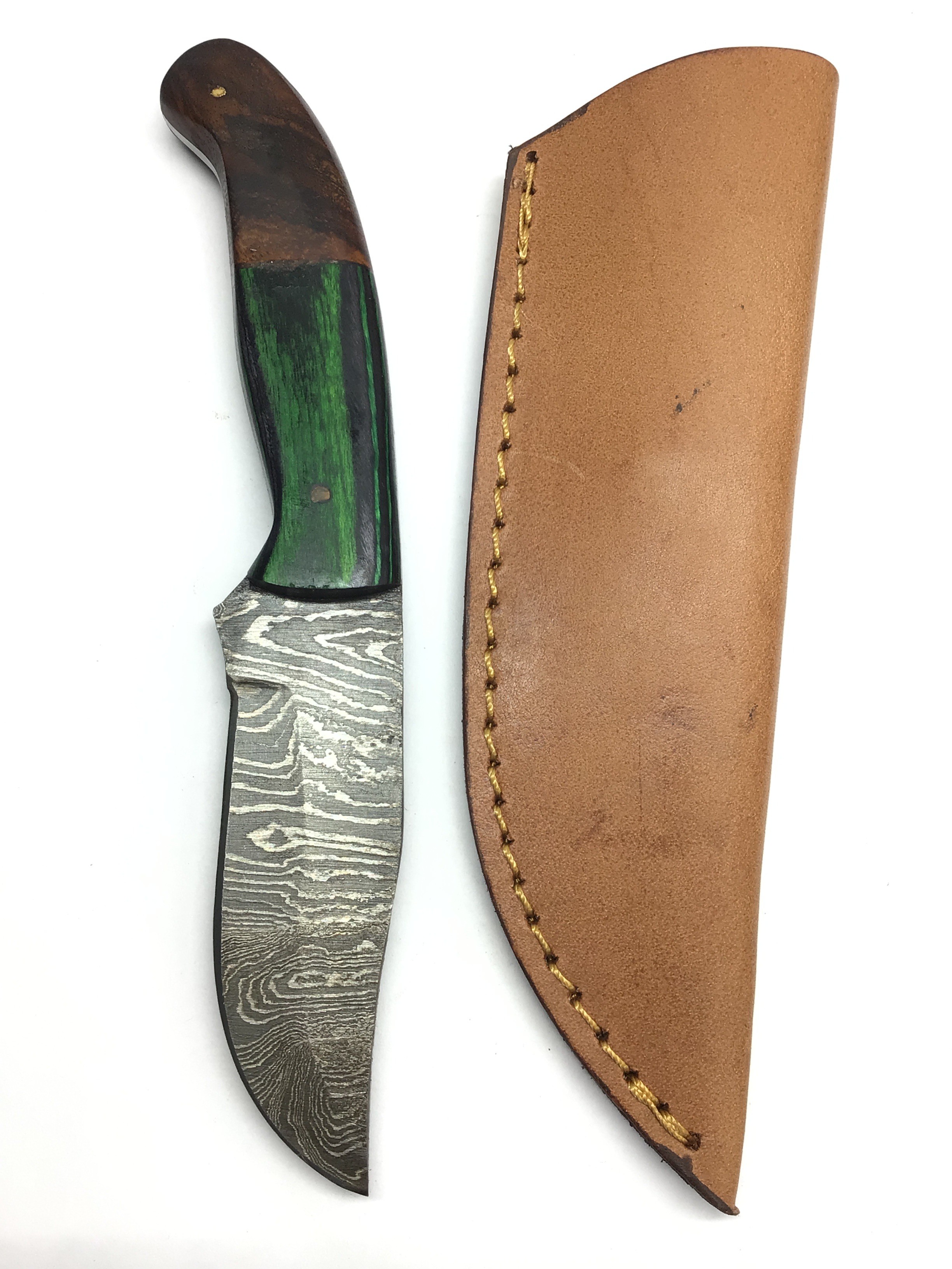 Damascus skinning knife