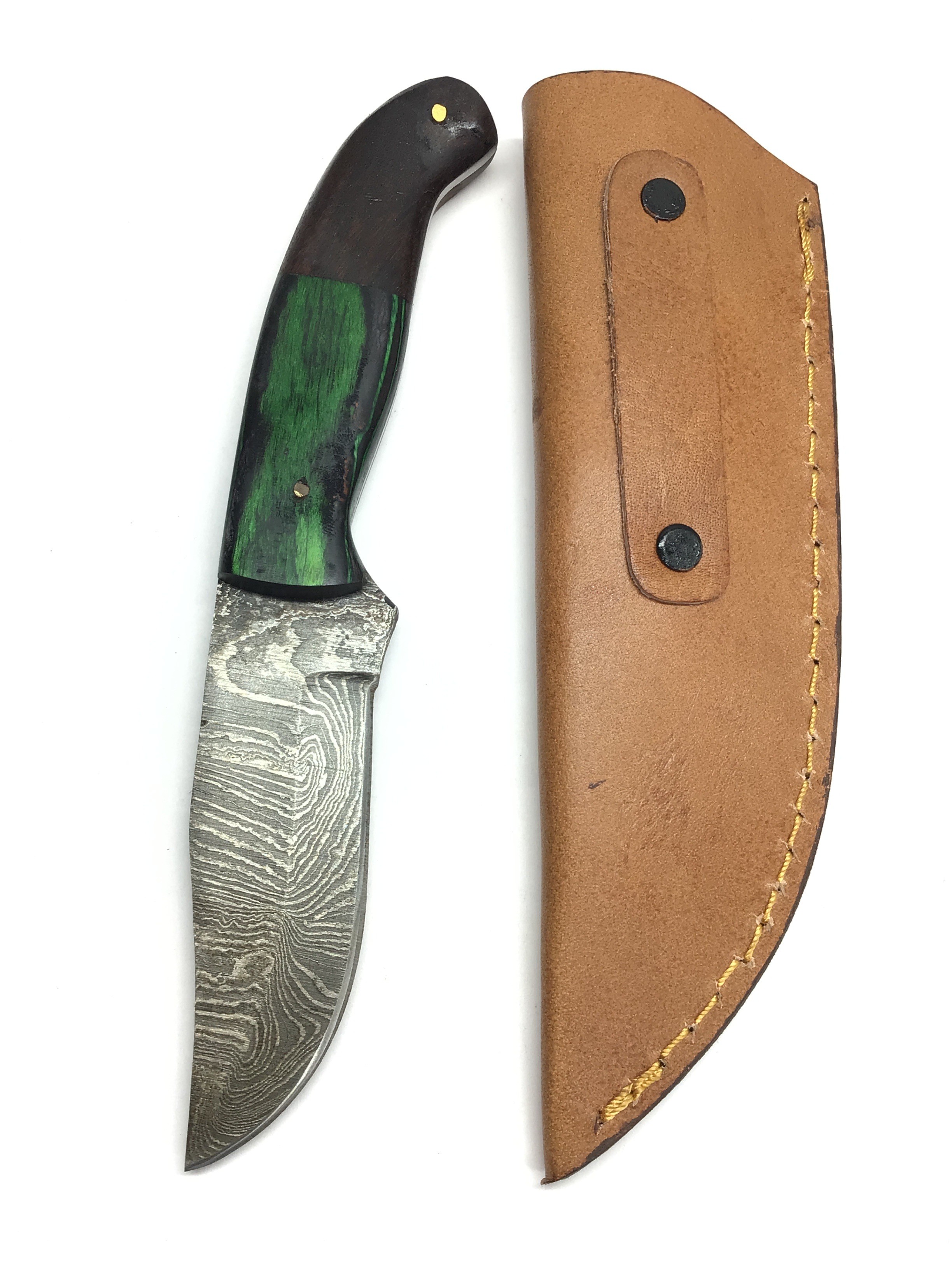 Damascus skinning knife