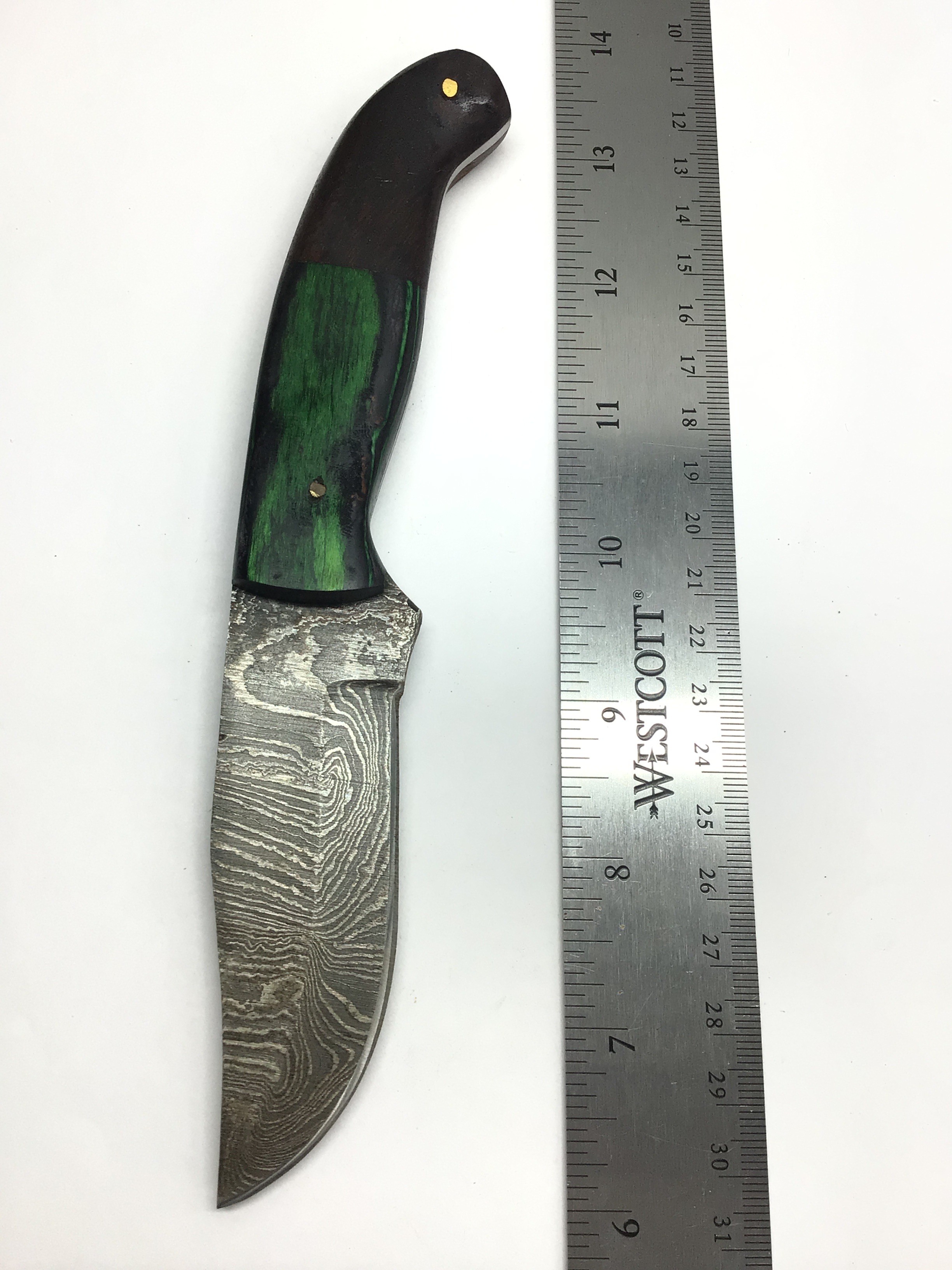 Damascus skinning knife