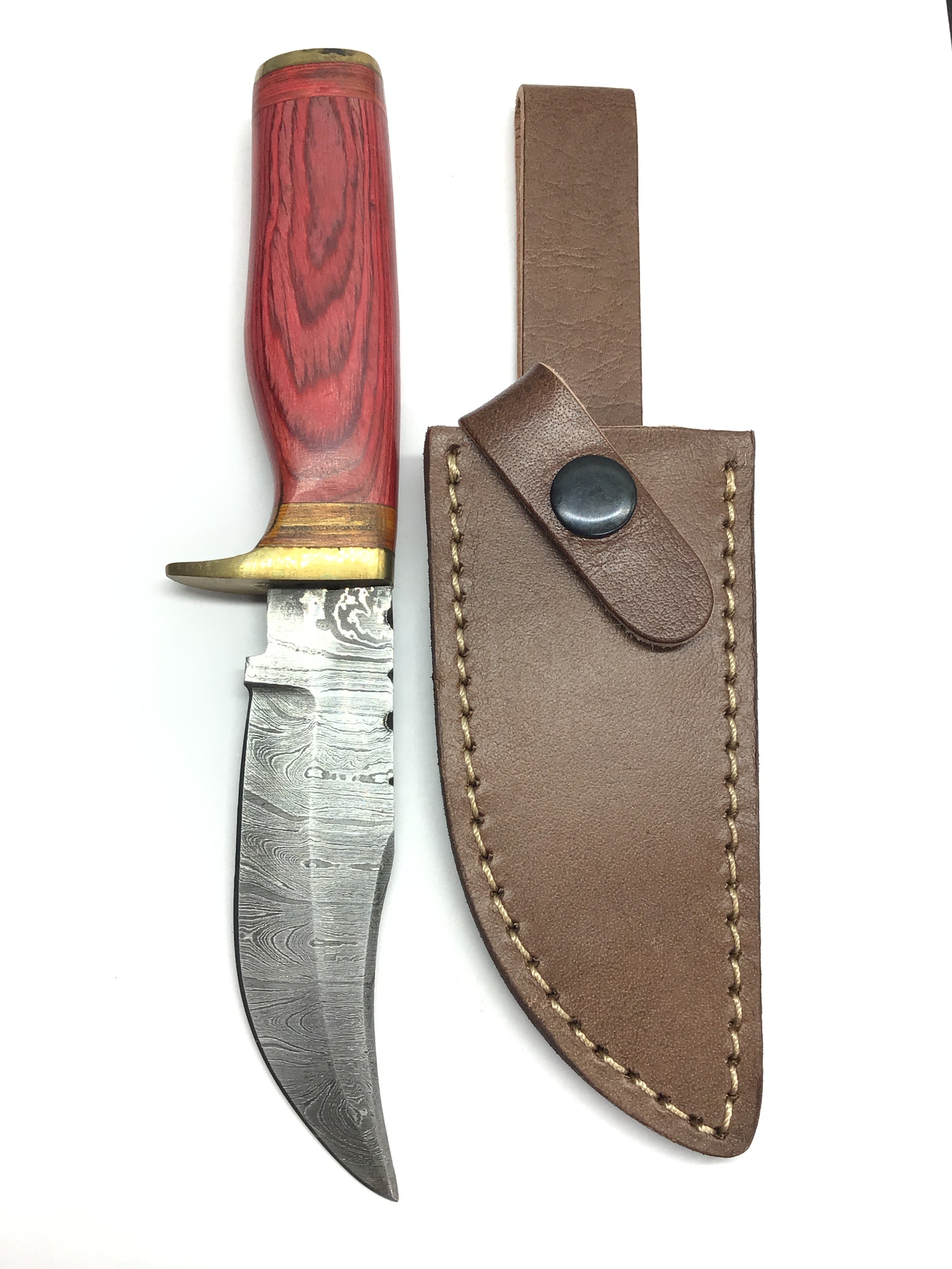 Damascus skinning knife