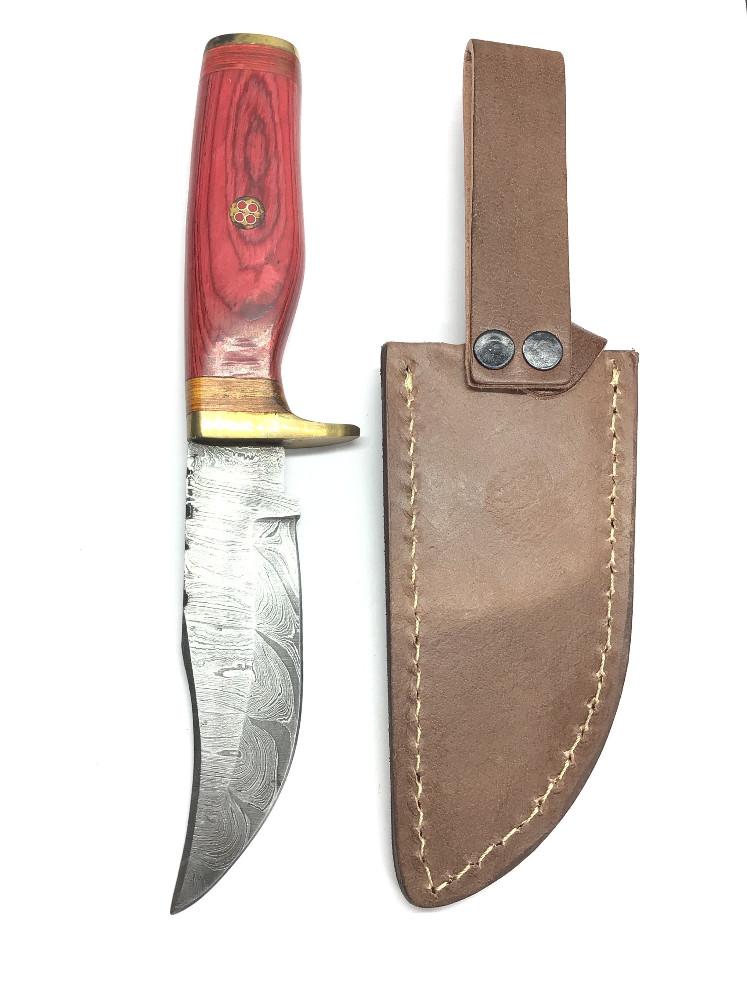Damascus skinning knife