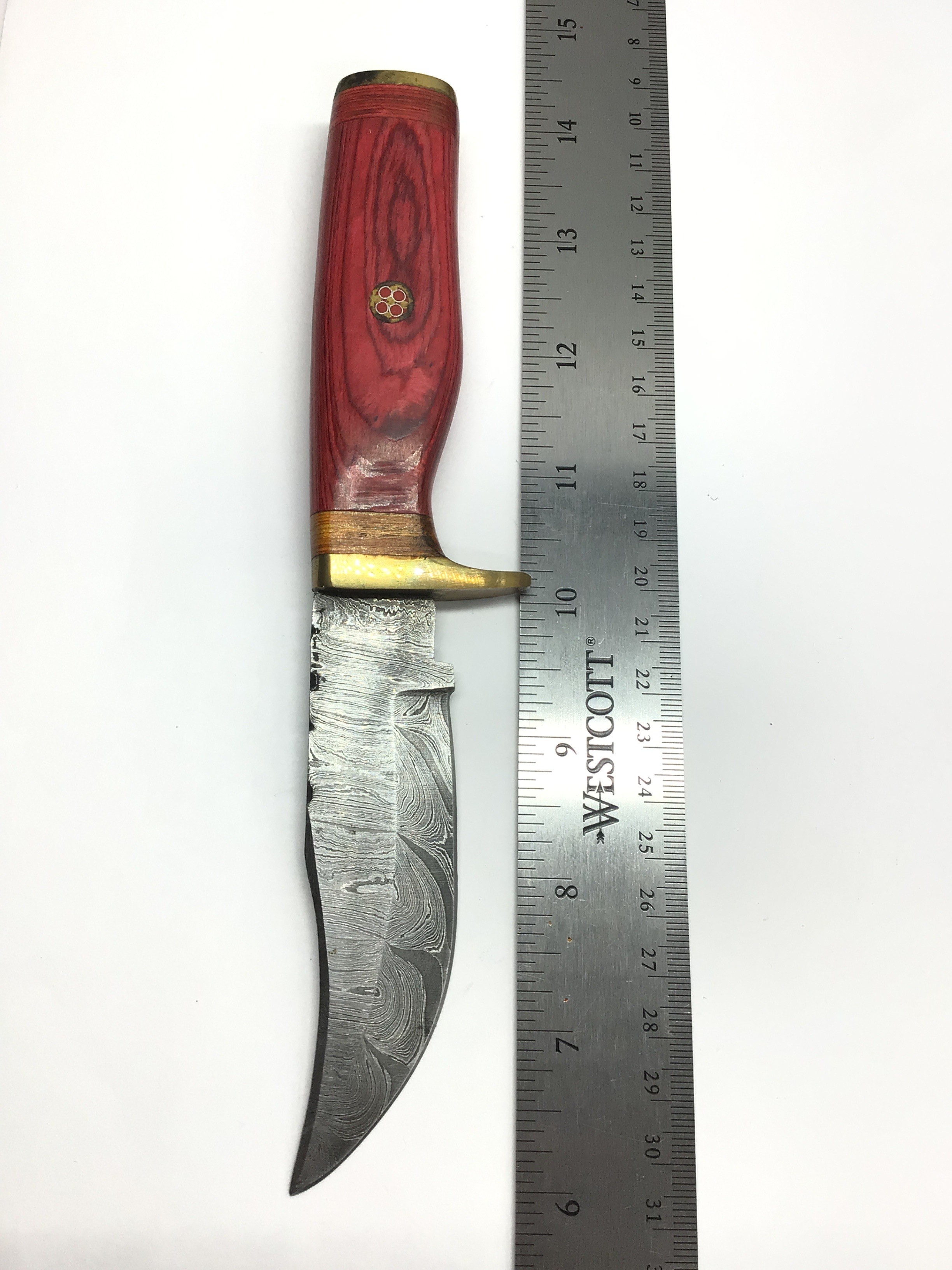 Damascus skinning knife