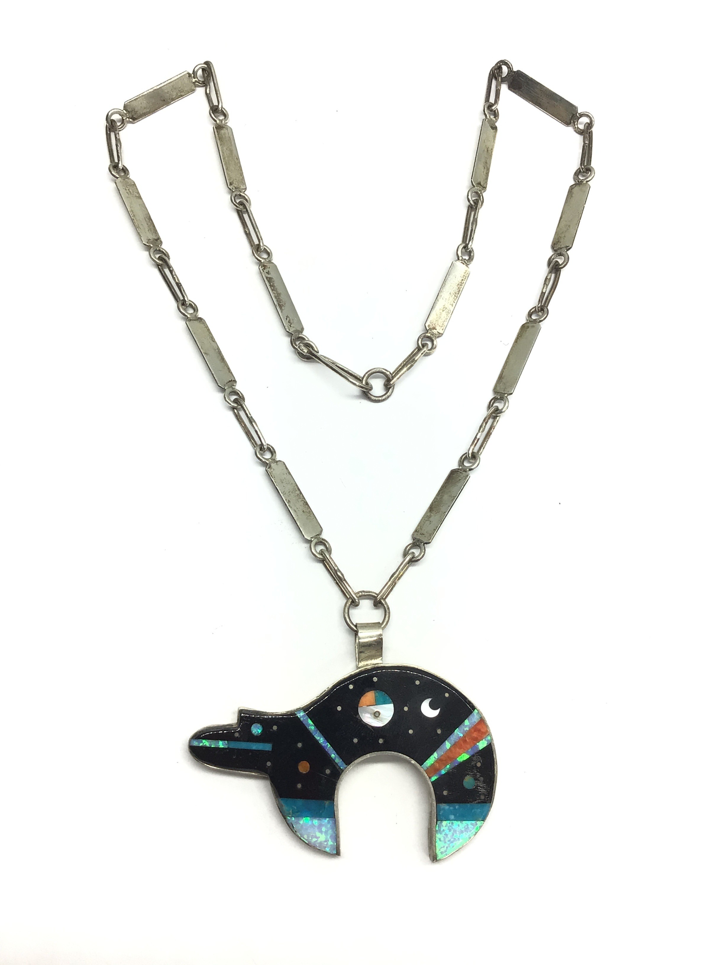 Navajo handmade necklace with pendant