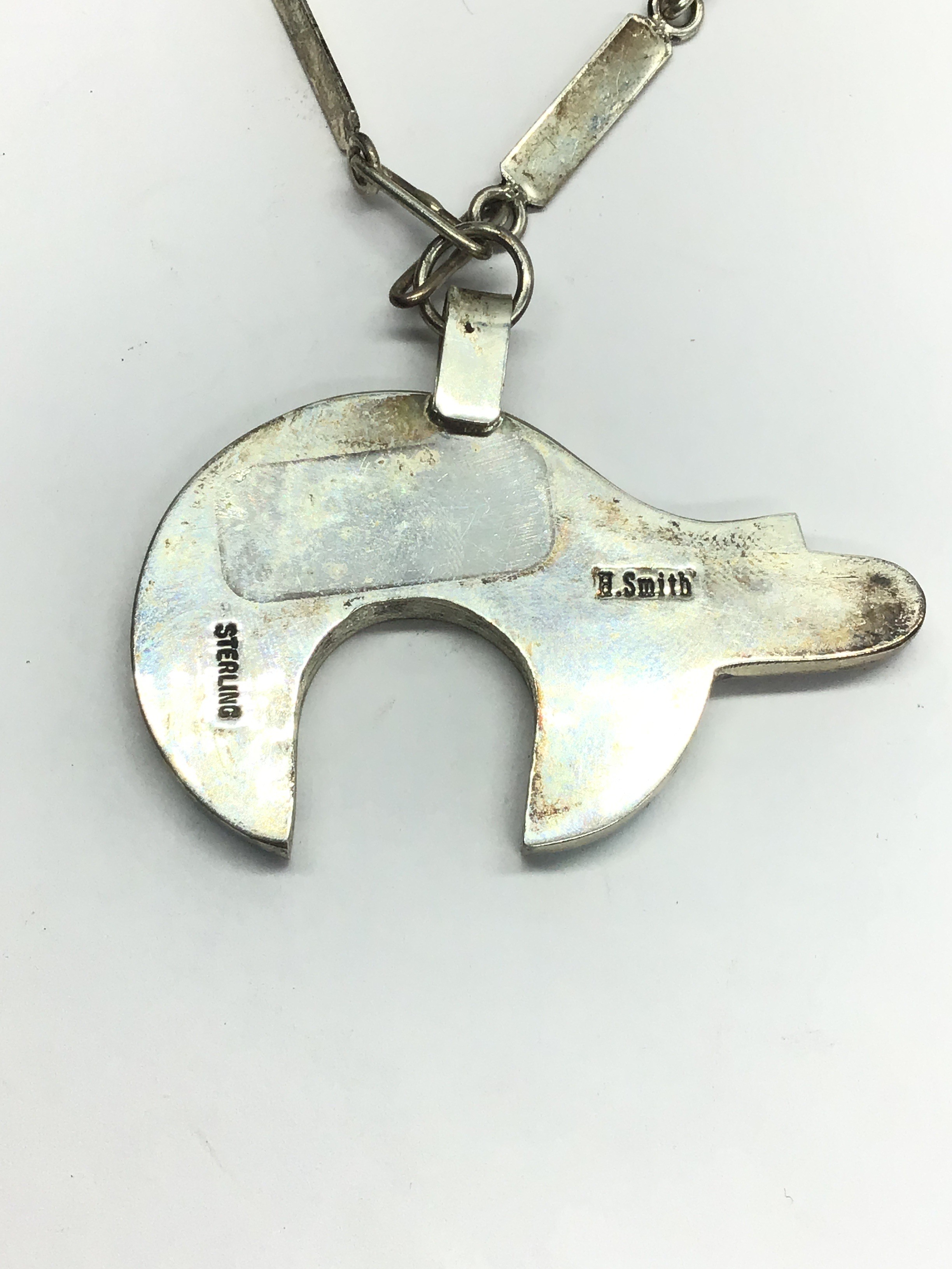 Navajo handmade necklace with pendant