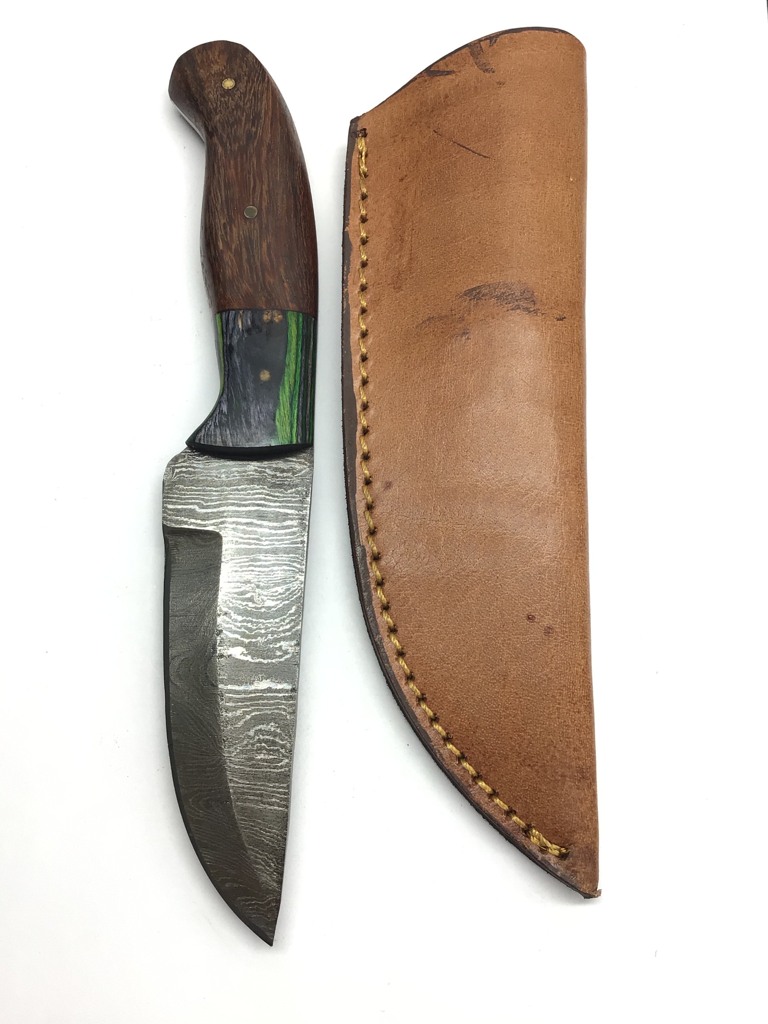 Damascus skinning knife