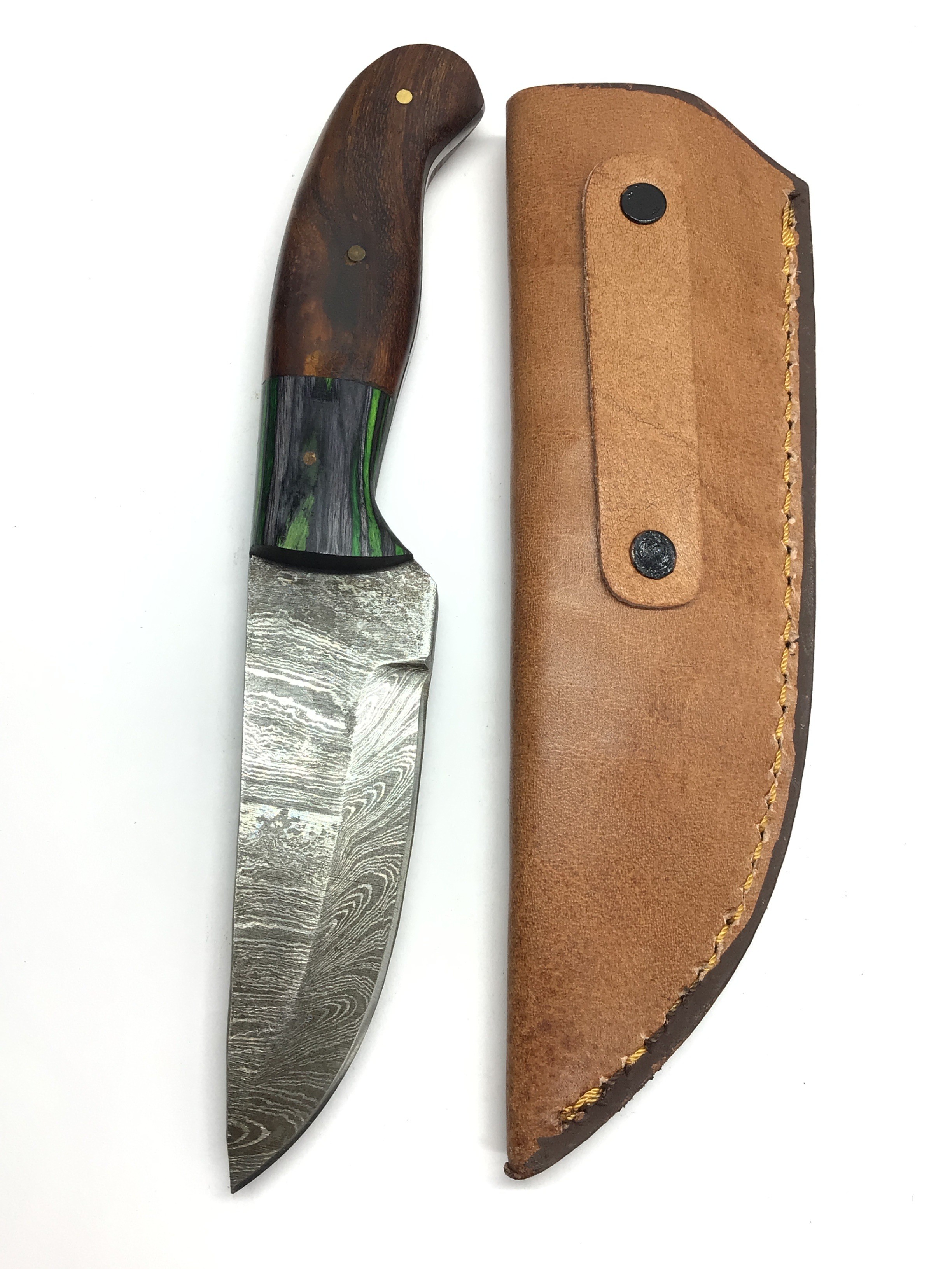 Damascus skinning knife