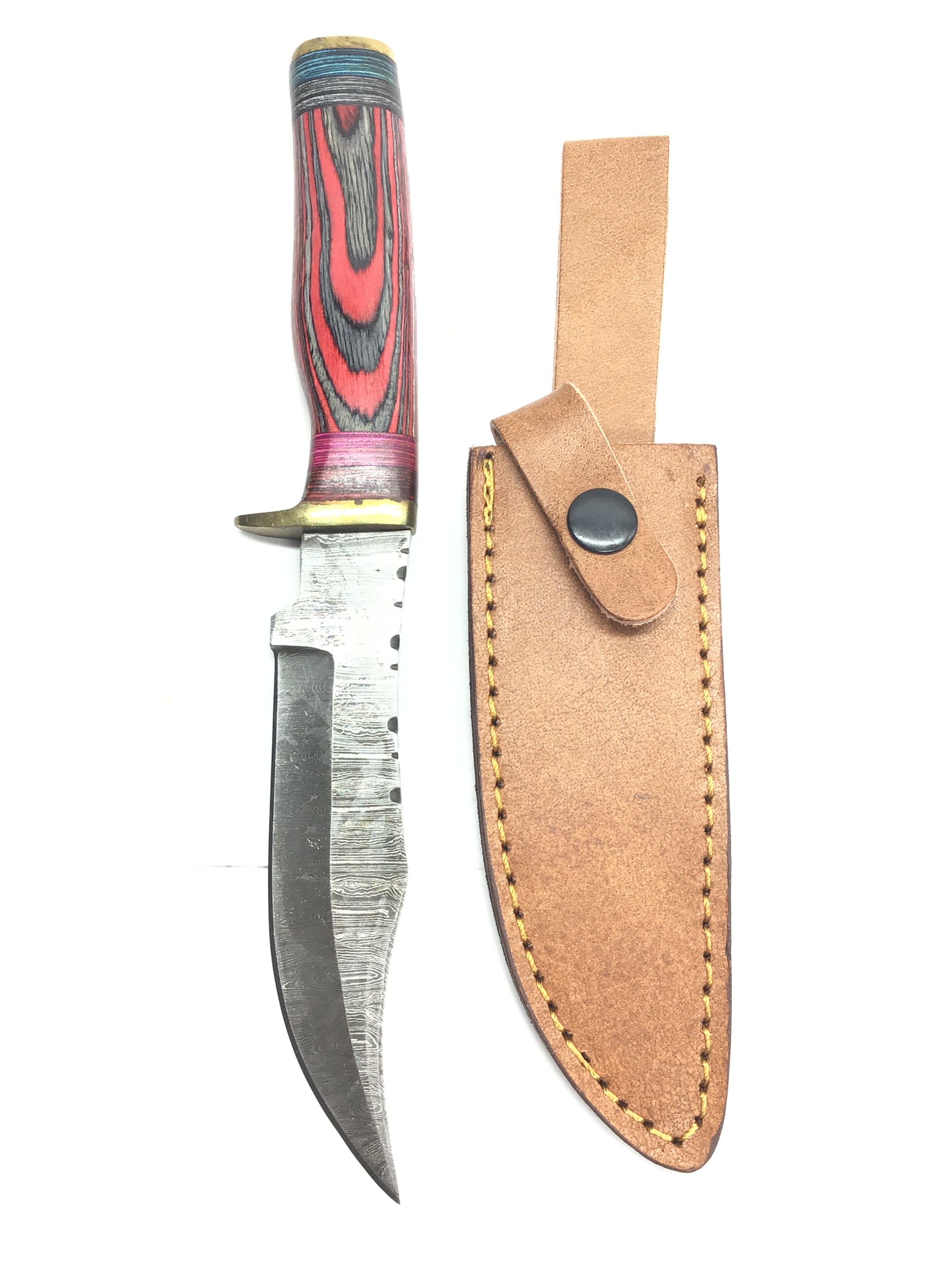 Damascus skinning knife