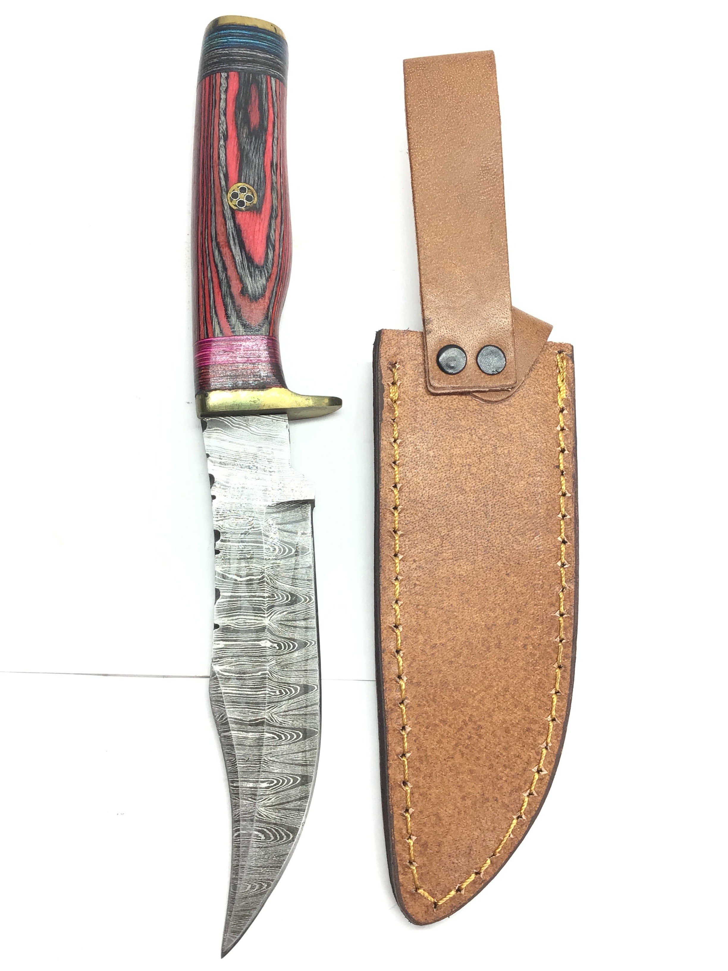 Damascus skinning knife