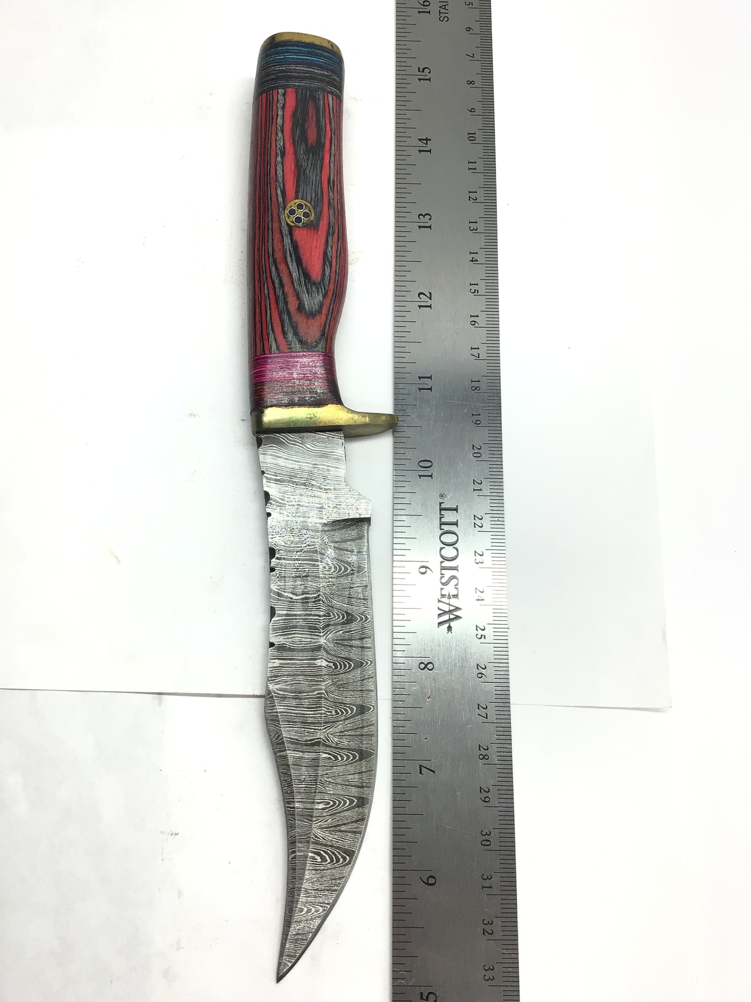 Damascus skinning knife