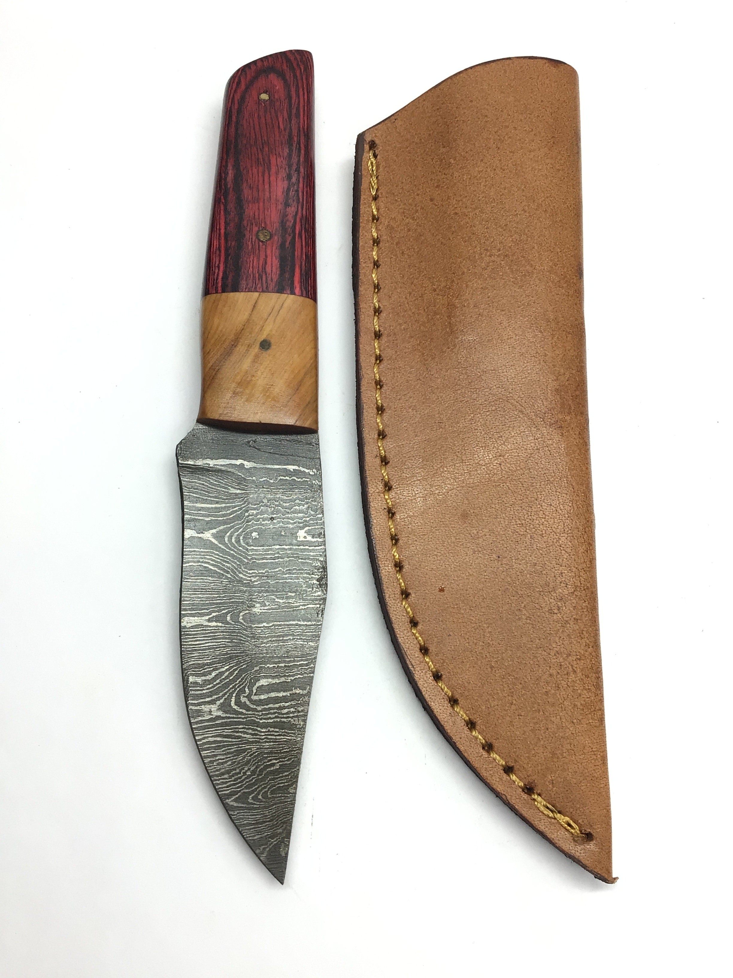 Damascus skinning knife