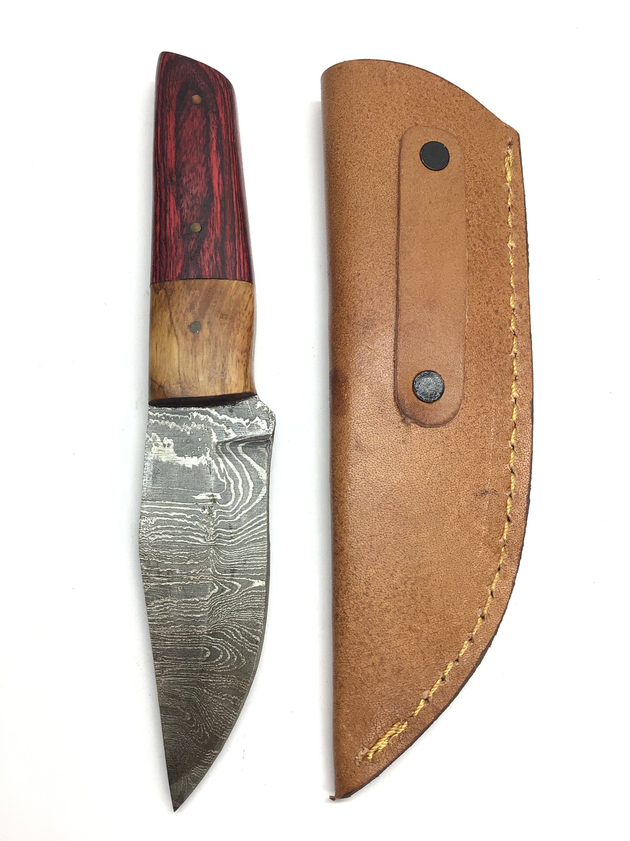 Damascus skinning knife