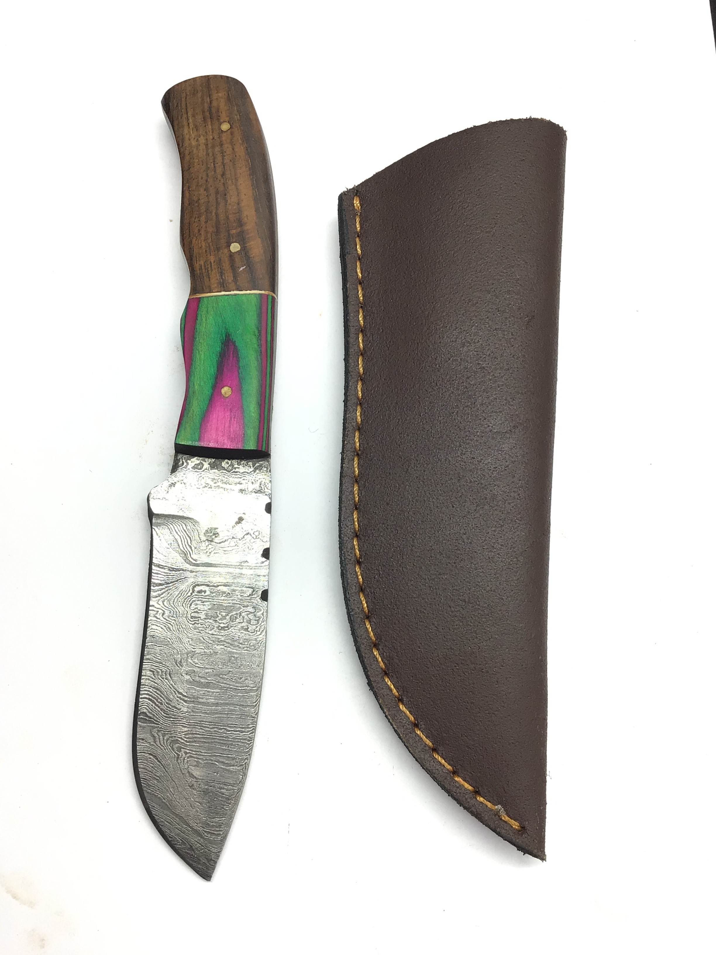 Damascus skinning knife