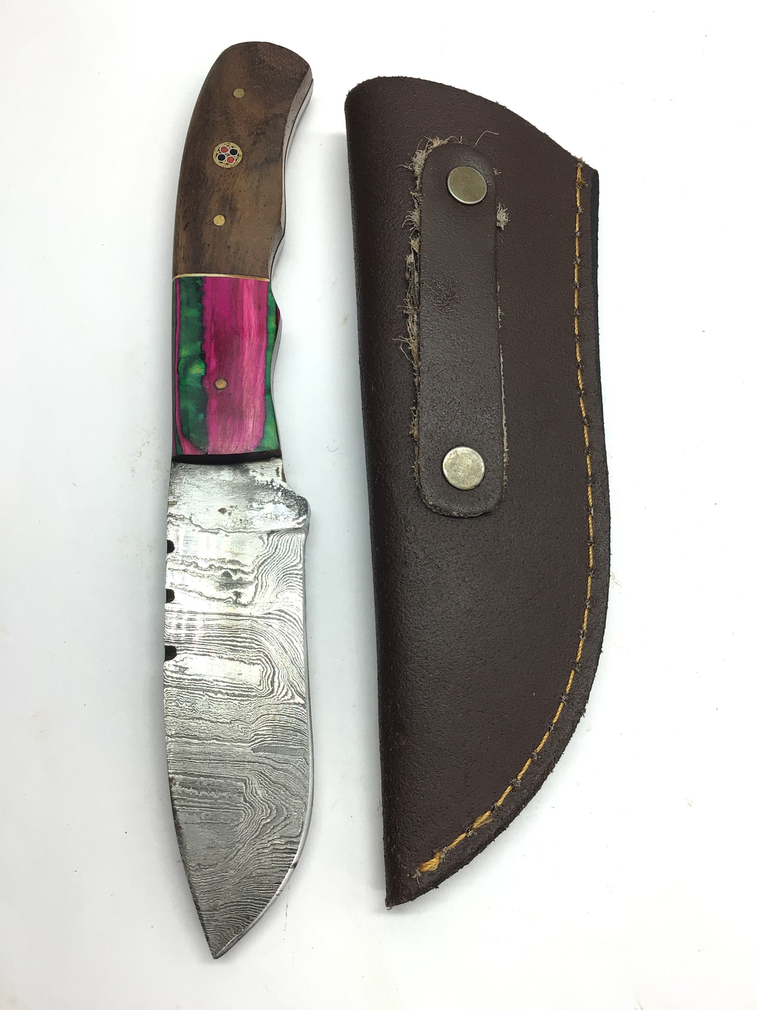 Damascus skinning knife