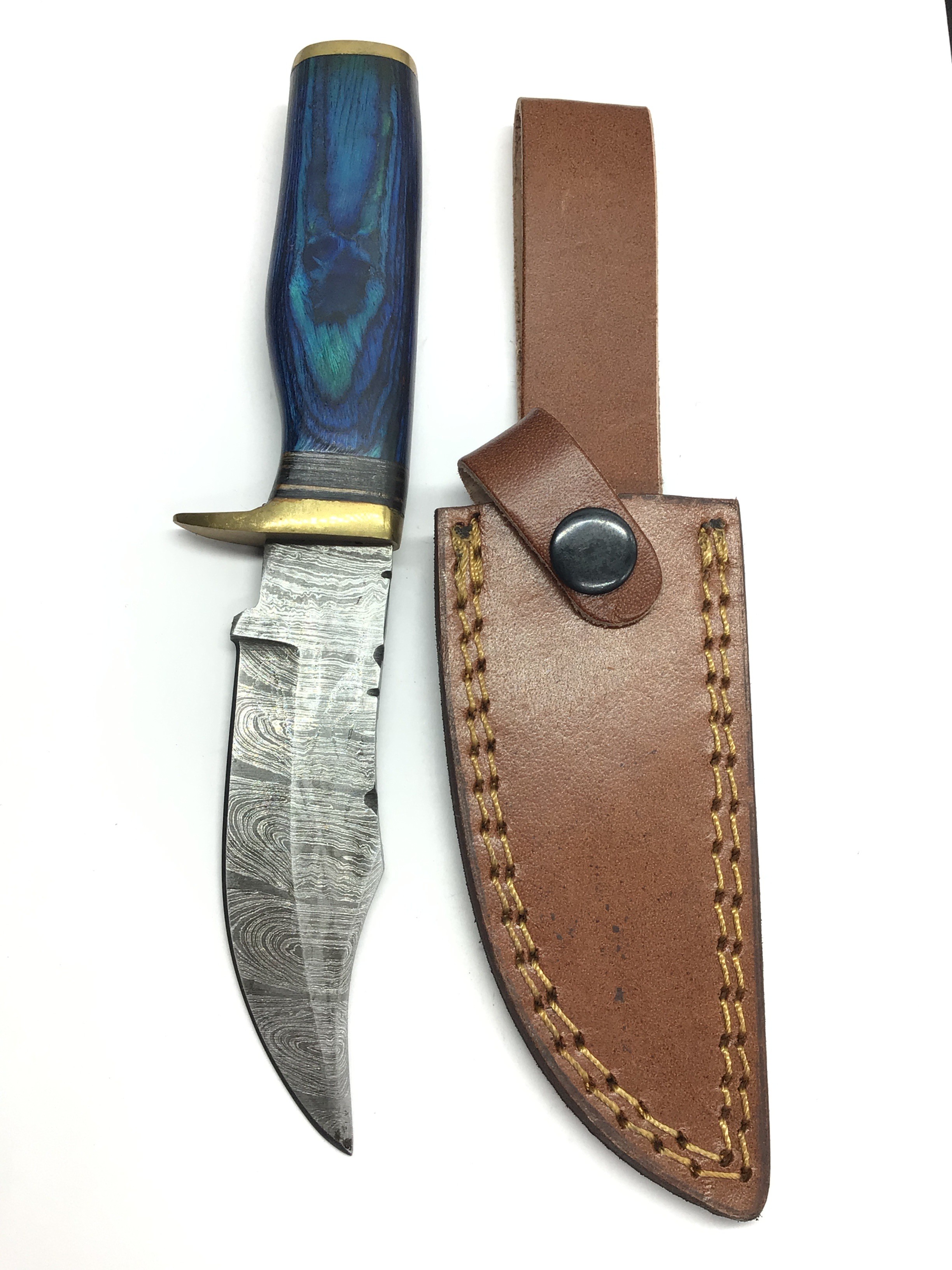 Damascus skinning knife