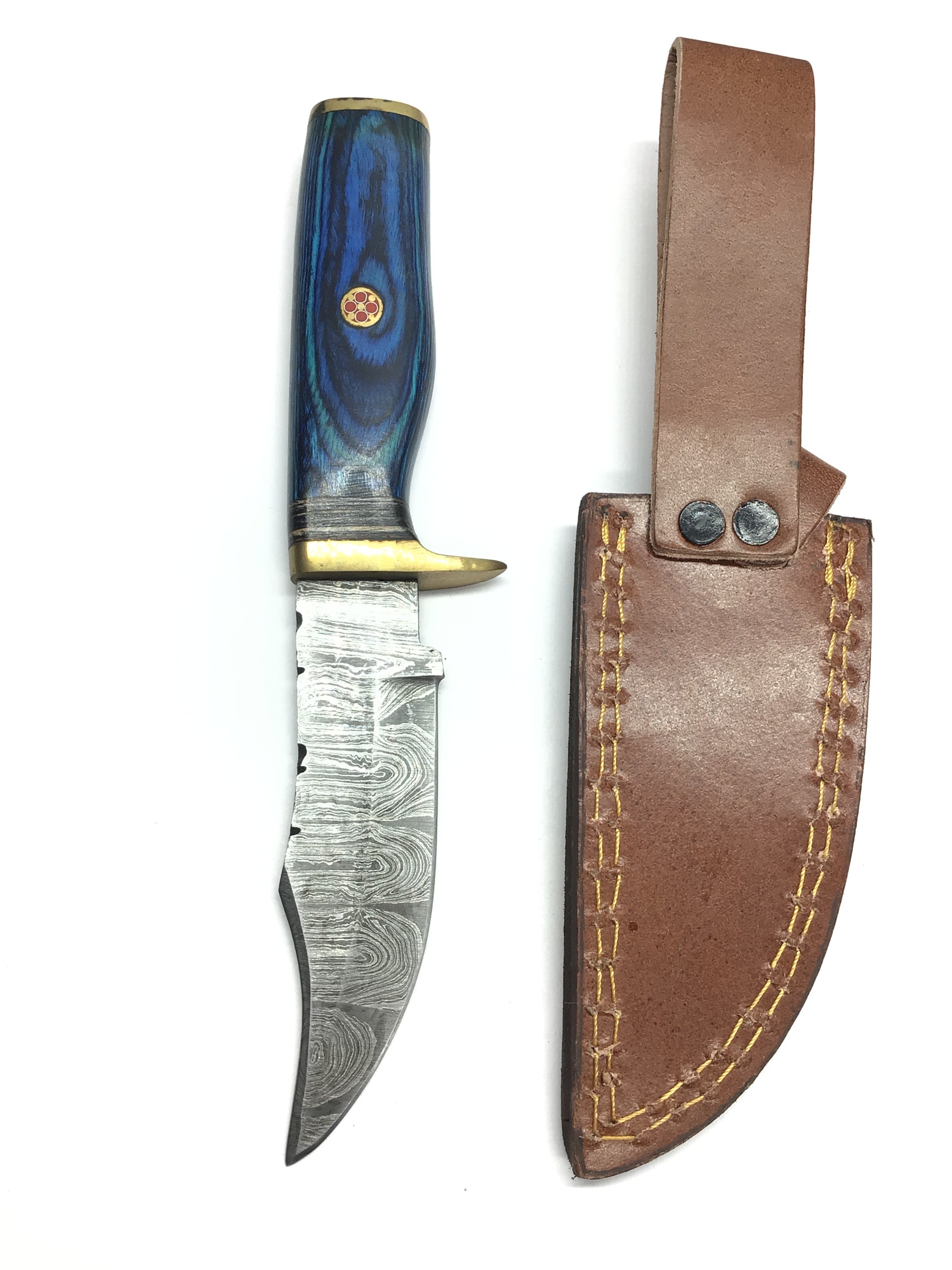 Damascus skinning knife