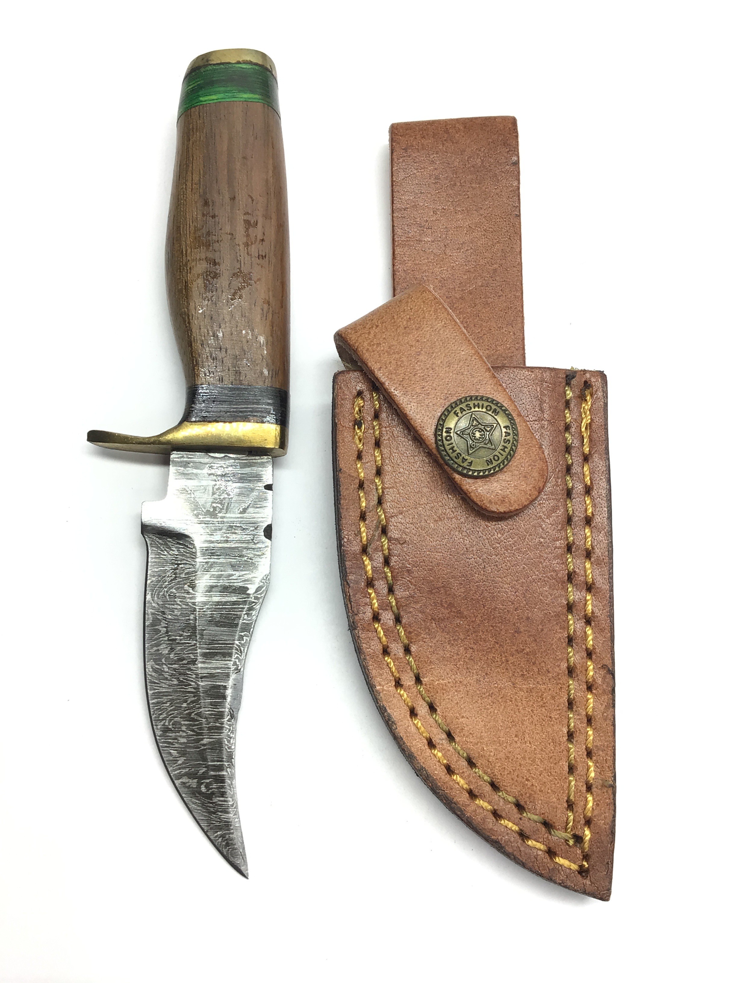 Damascus skinning knife