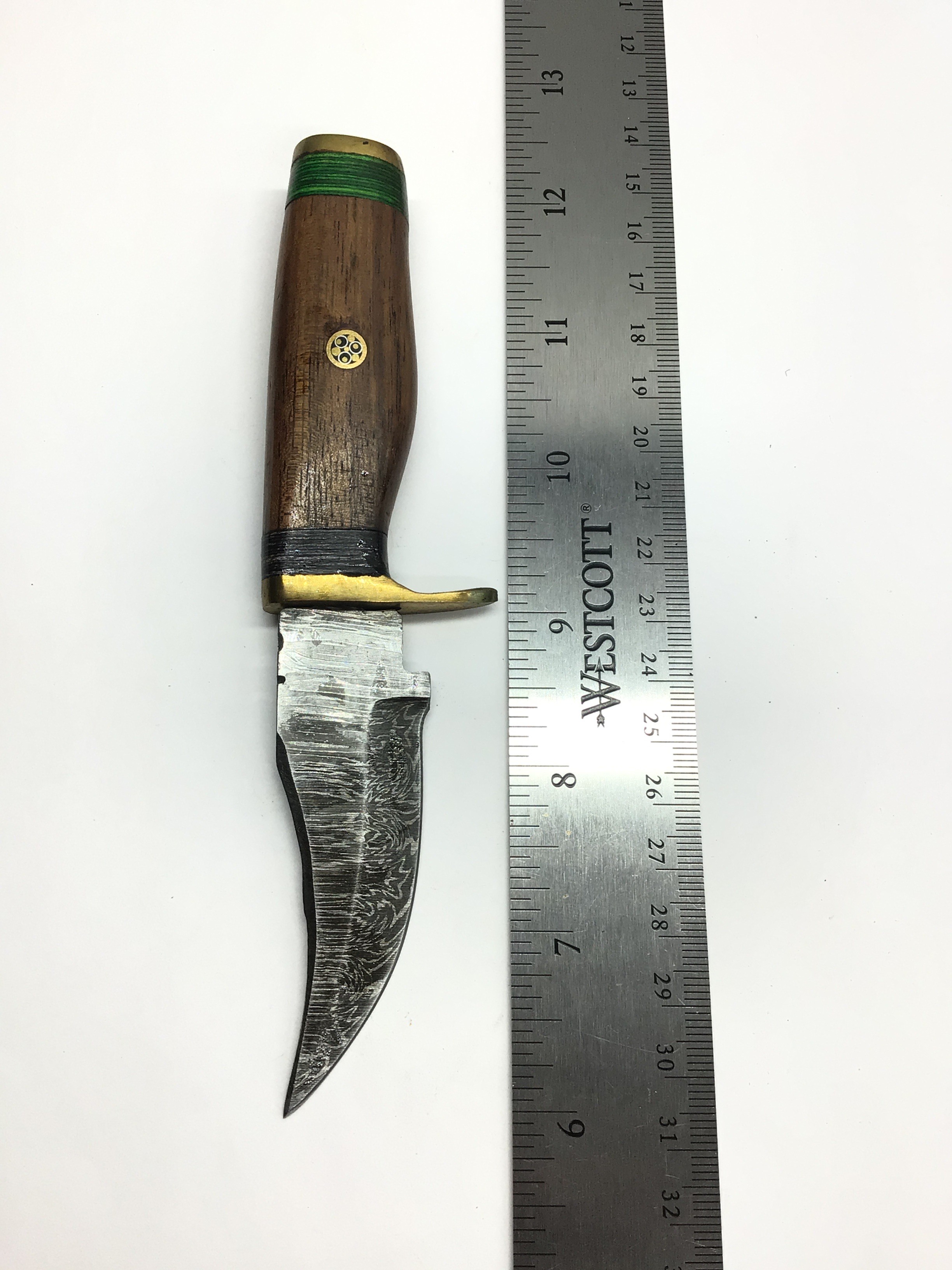 Damascus skinning knife