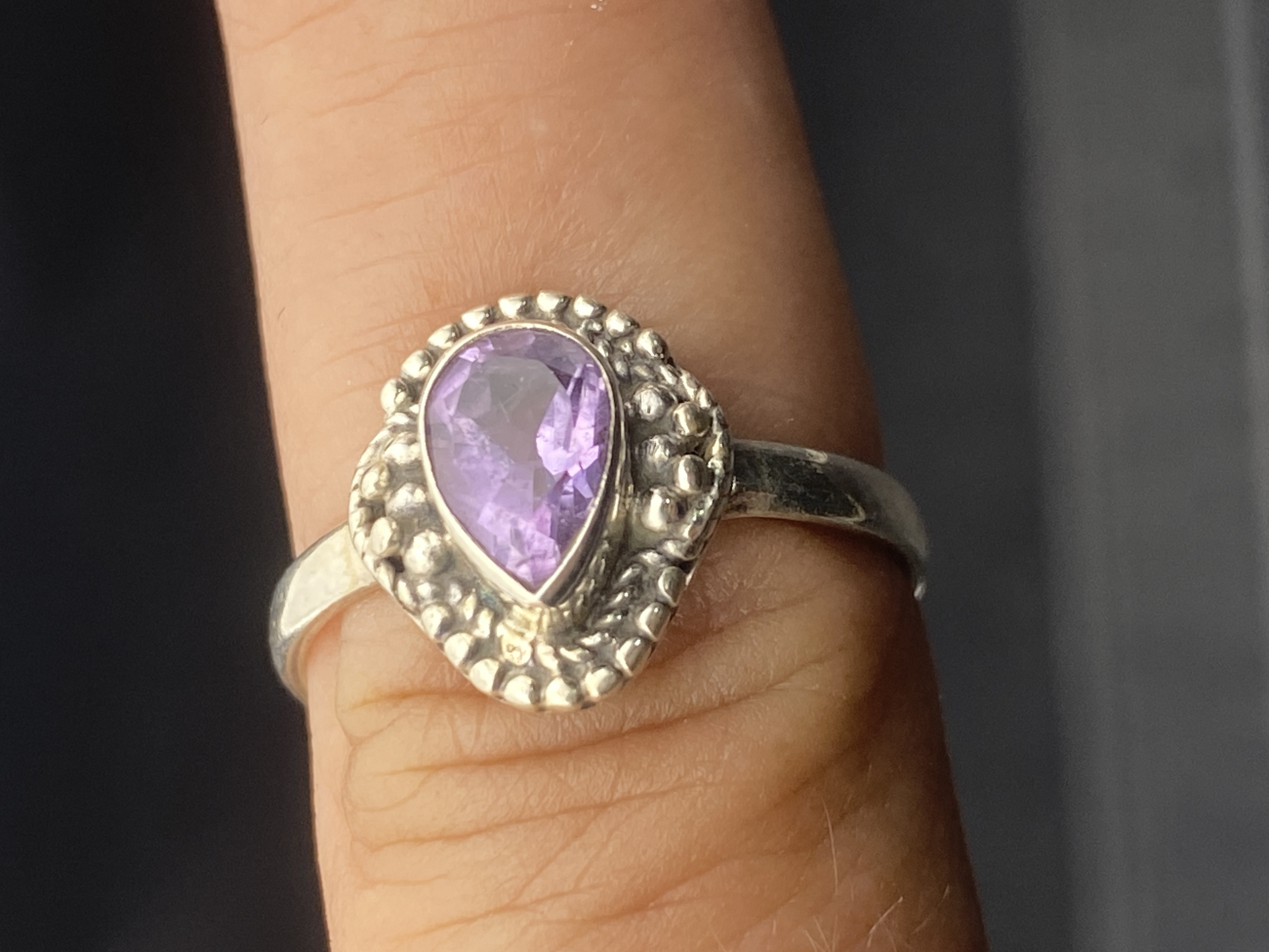 Amethyst, Sterling Silver, Ring, Jewelry