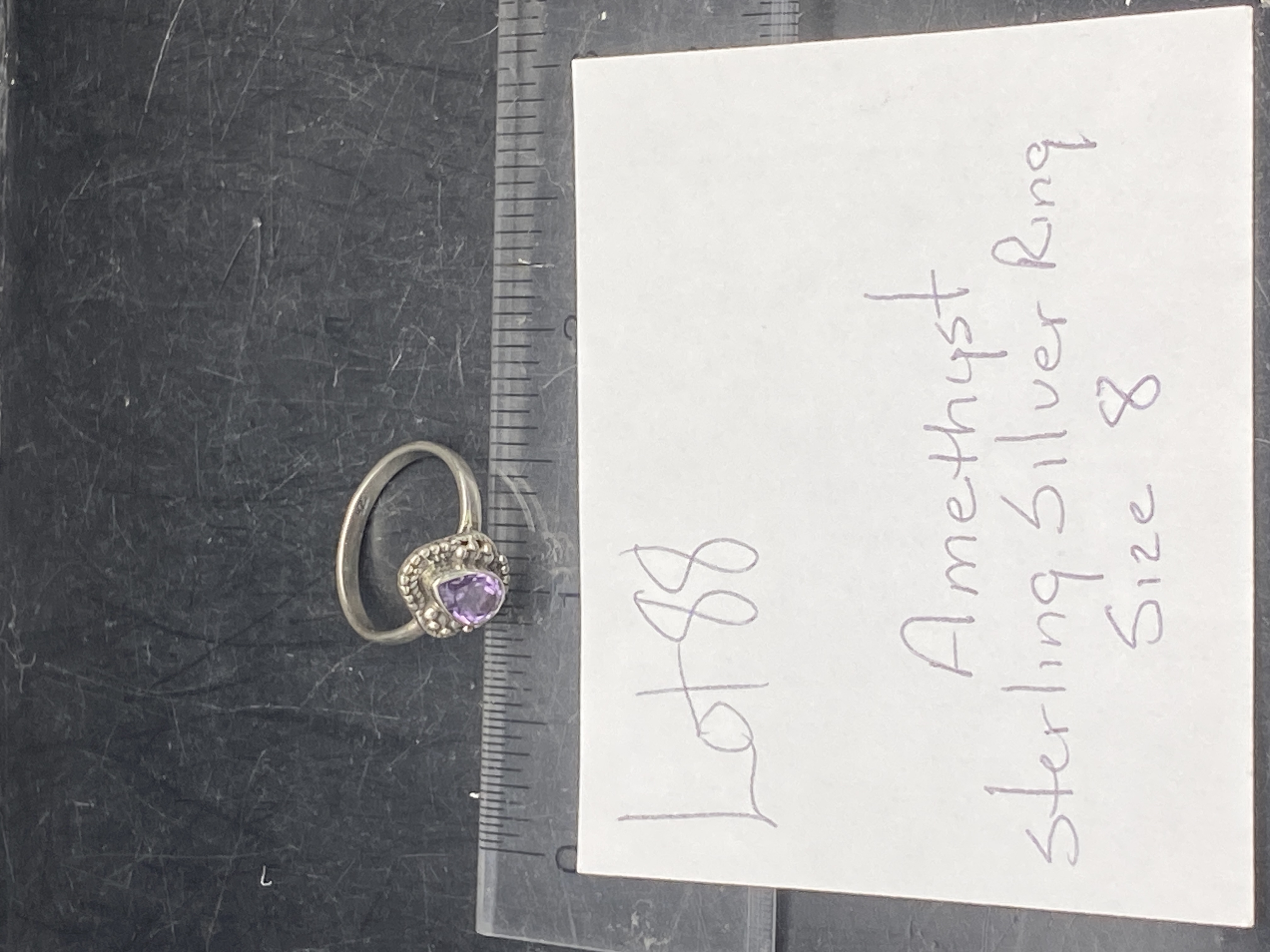 Amethyst, Sterling Silver, Ring, Jewelry